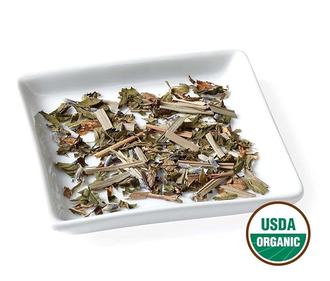 Golden Moon Tea Organic Mint Medley Herbal Tea - Caffeine Free - Loose Leaf, Non GMO - 1 Pound (192 Servings)