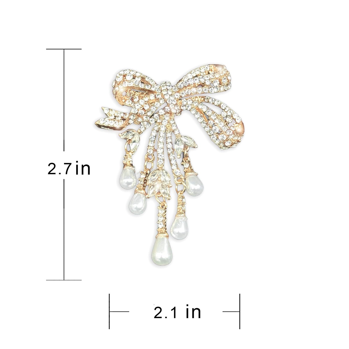 SinglinArt Vintage Brooches for Women Rhinestone Crystal Artificial Pearl Broaches Jewelry