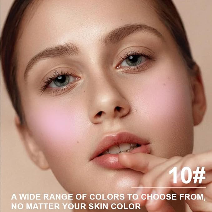 Matte Powder Blush for Cheeks – Long Lasting Natural Face Blusher Makeup, Lightweight Blendable Cheek Color for Women, Vegan & Cruelty-Free – #10 Light Champagne Pink