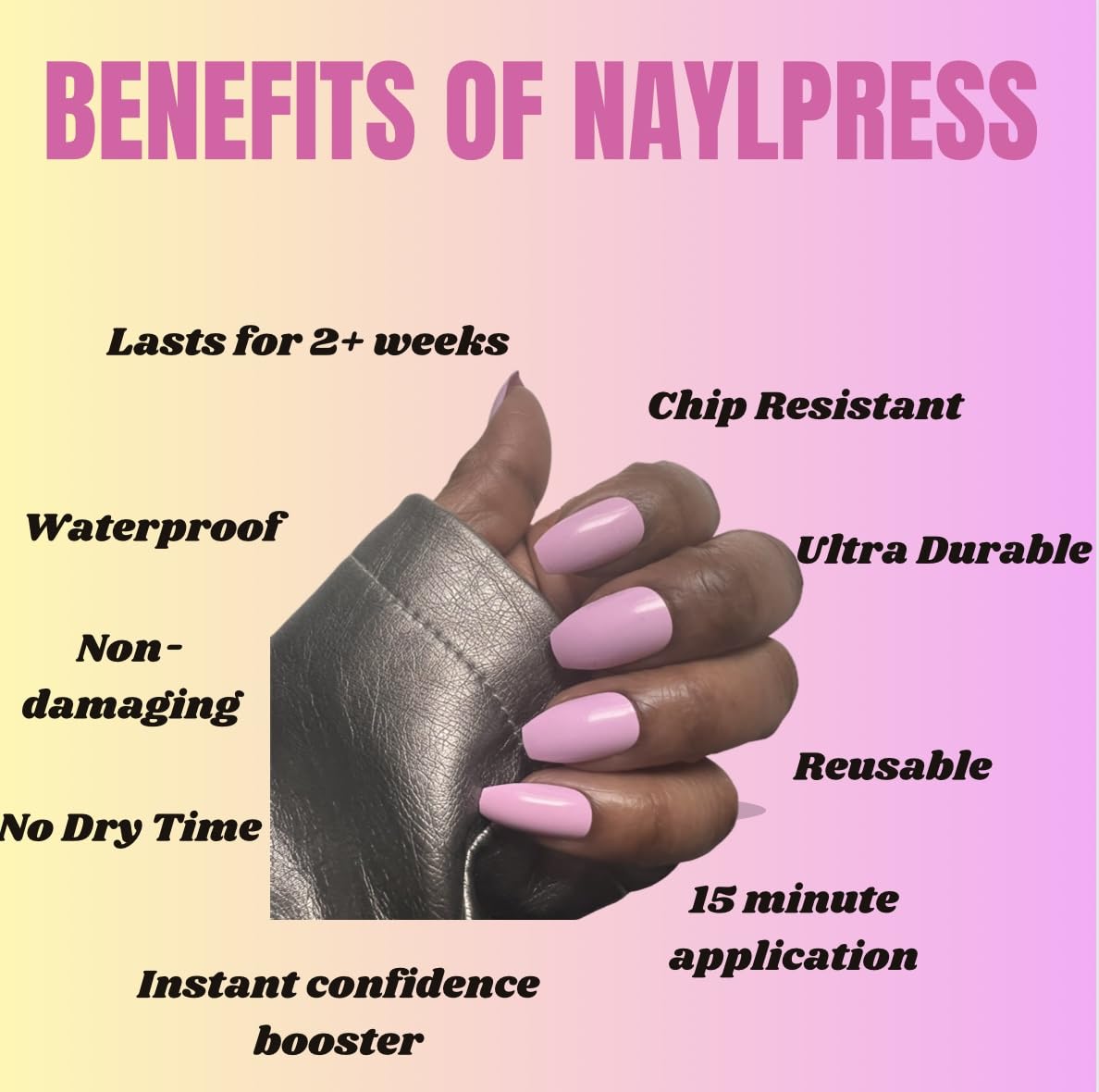 Naylpress Press On Nails - Crimson Cafe | Red Short Round Nails, Reusable | 12 Sizes, 24 Nail Set
