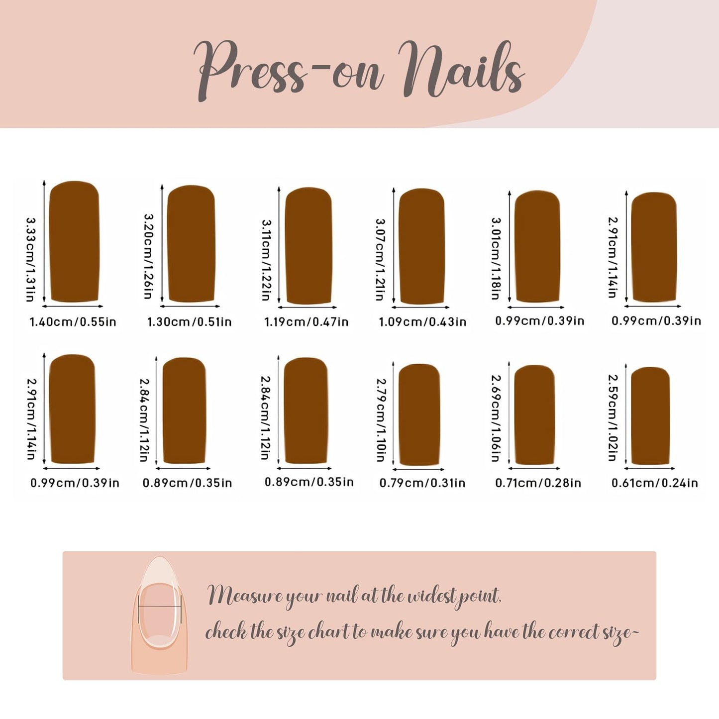 BABALAL Long Square Press on Nails, White French Tip Heart Bow Cherry Charm Acrylic Nails Squoval Glue on Nails 24 Pieces