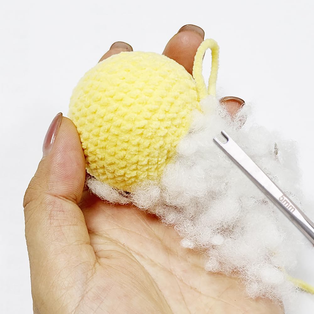 ZORZA 3Pcs Versatile Cotton Stuffing Tool for DIY Handcrafts Crochet Projects Includes 3mm 4mm 5mm Cotton Filler Tools for Sewing Crafting