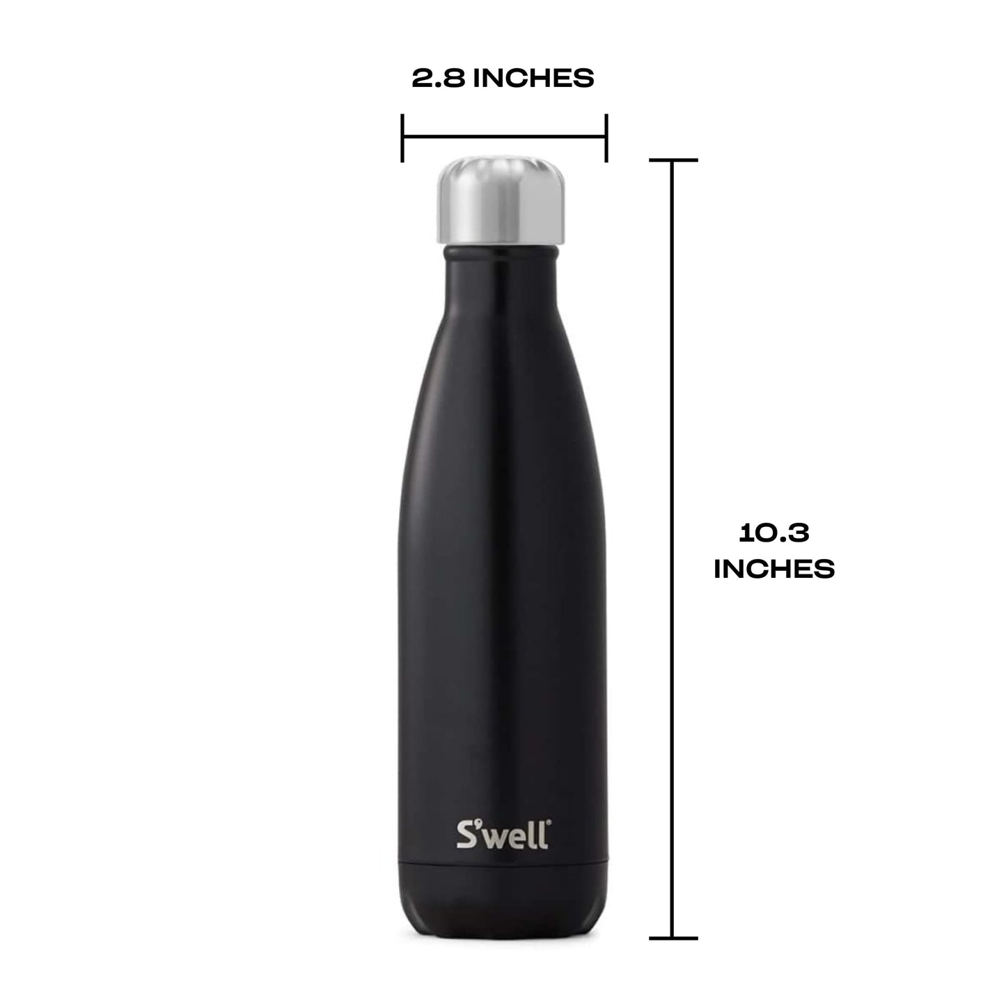 S’well Stainless Steel 17oz Water Bottle, London Chimney Design, Triple-Layer Vacuum Insulation Keeps Drinks Cold for 36 Hours and Hot for 18, BPA Free