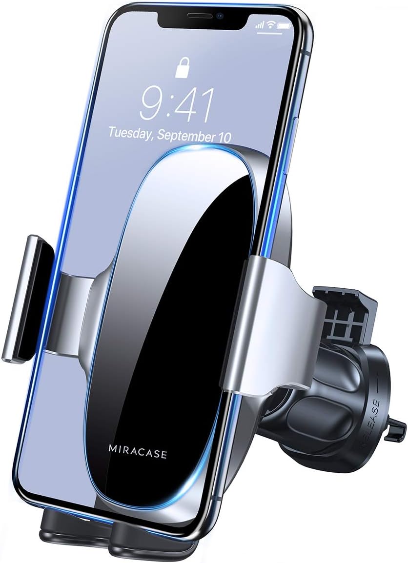Miracase Upgraded-2nd Generation Universal Phone Holders for Your Car, Hands Free Air Vent Car Phone Holder Mount Compatible with iPhone 16/15/14/13/12/11 Series and All Phones