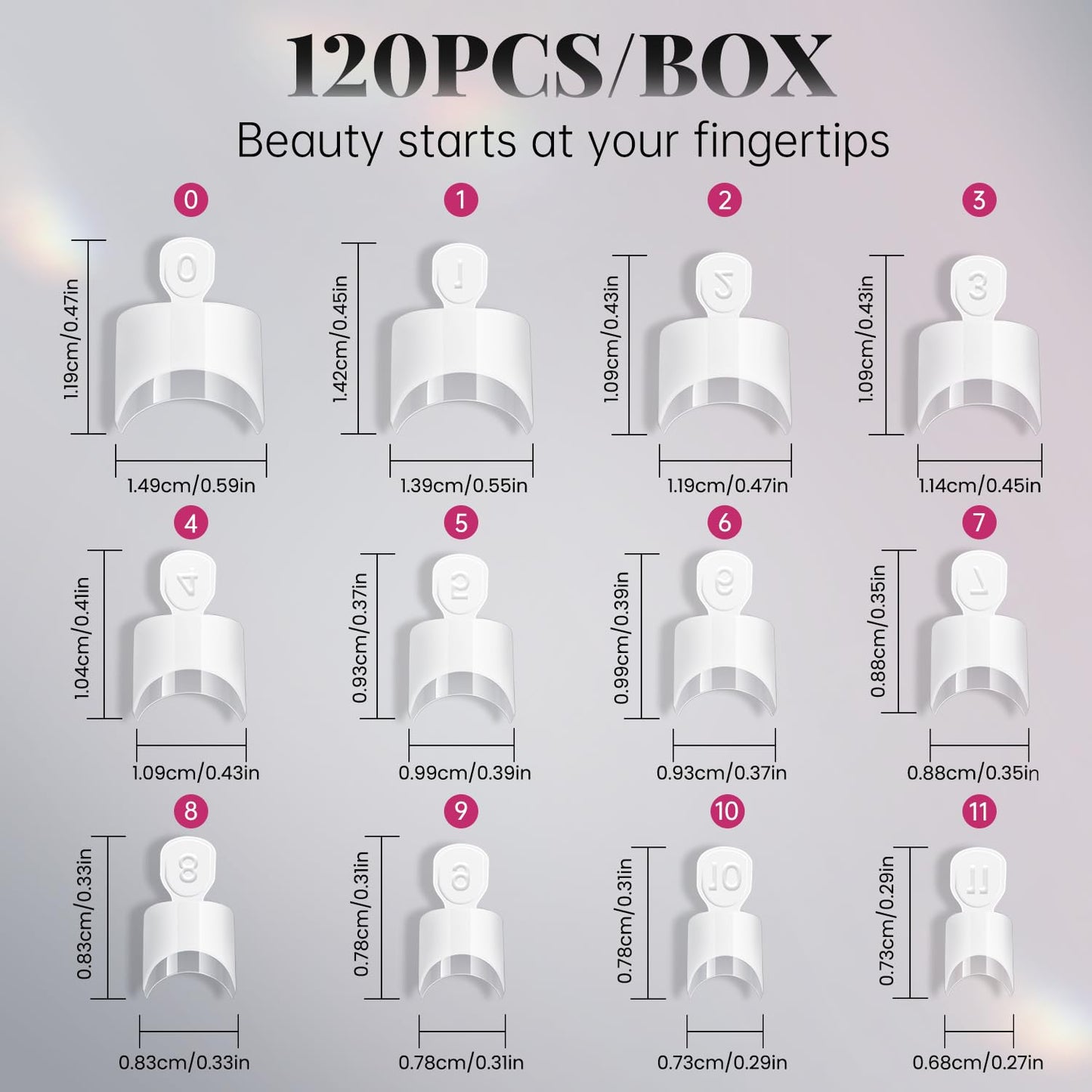 krofaue Short French Nail Tips - 120PCS Acrylic Nail Tips White French Fake Nail Tips Art Tips 12 Sizes Half Cover False Nails Short Wrap Edge Square Nails with Case for Nail Extensions DIY