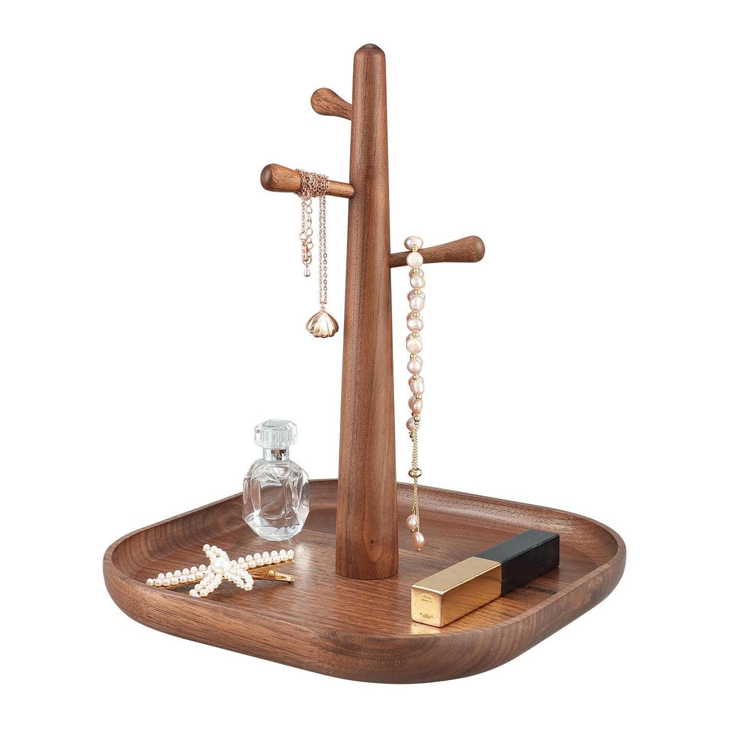 “Generic” C-Joy Wood Handmade Wooden Key Holder, Key Rack for Entryway, Wood Decorative Organizer,Jewelry Key Stand Hanging Organizer (Walnut) , CJWKS01-WN