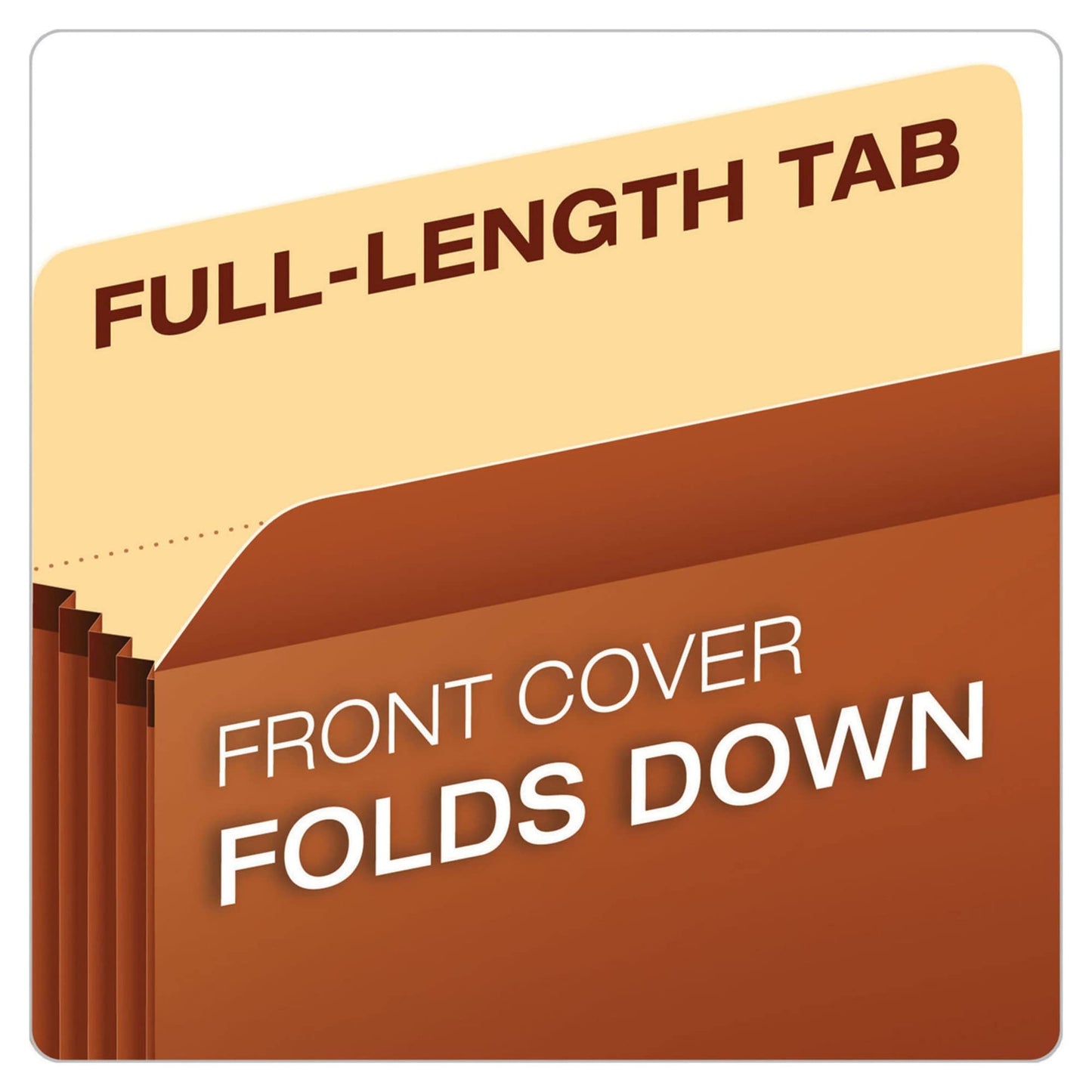 Pendaflex Expanding File Pockets, Letter Size, 5.25" Expansion, Reinforced with DuPont™ Tyvek® Material, Redrope, 10 per Box (1534G-OX)