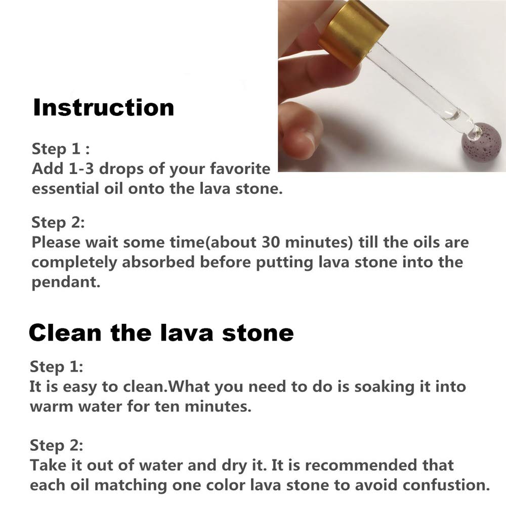 boqopod Essential Oil Diffuser Necklace Twisted Ball Aromatherapy Locket Pendant with 8 Lava Stone Balls 0.24'