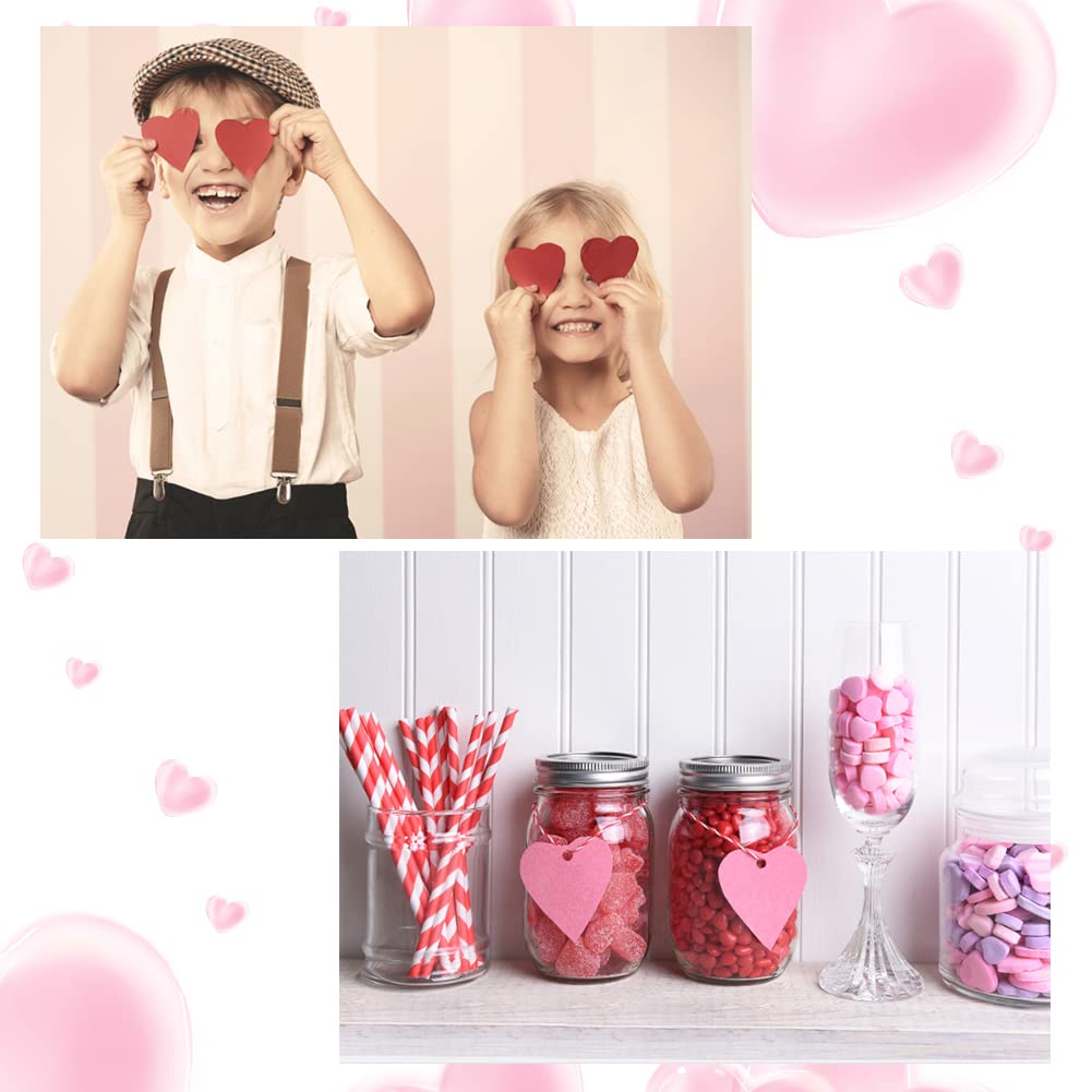 60 Sheets Valentine's Day Cardstock Thick Paper, A4 70lb Red Pink and White Medium Weight Cover Card Stock, Perfect for Hearts & Crafts, Invitations, Greeting Cards, Posters