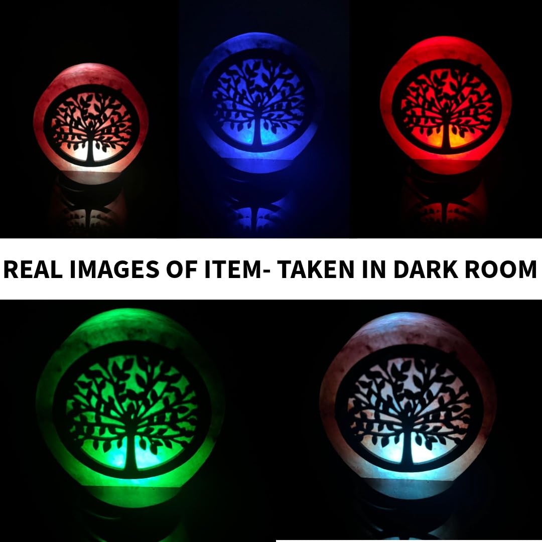 NatureBoost Himalayan Salt Lamp, USB Powered, Night Light Color Changing Lamp,Unique Gift Idea (Treenew)