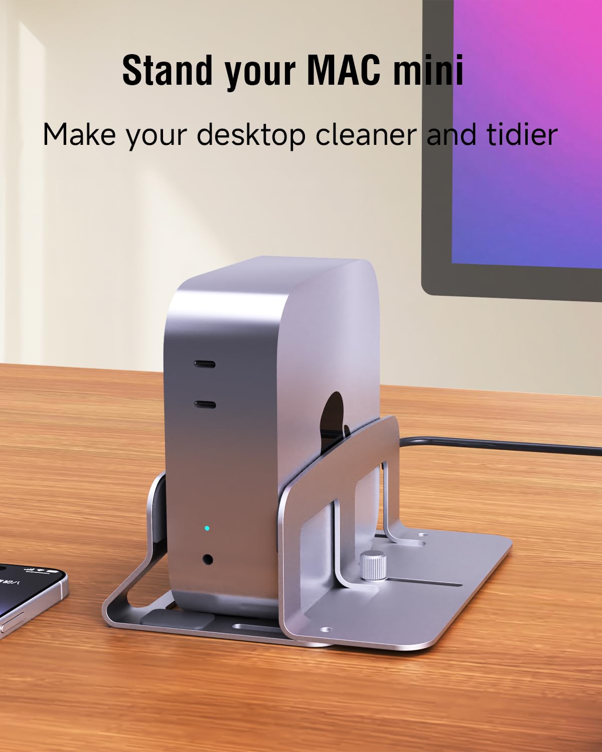 SENZANS Laptop Stand for Desk, Vertical Laptop Riser Holder Compatible with MacBook Air/Pro, Metal Computer Laptop Stand for Office Home, Fits Mac mini Tablets MacBook Dell HP Up to 17", Silver