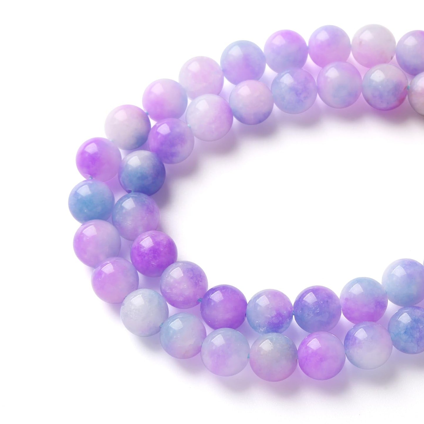 8MM 45PCS Natural Stone Dream Chalcedony Beads for Jewelry Making DIY Bracelet
