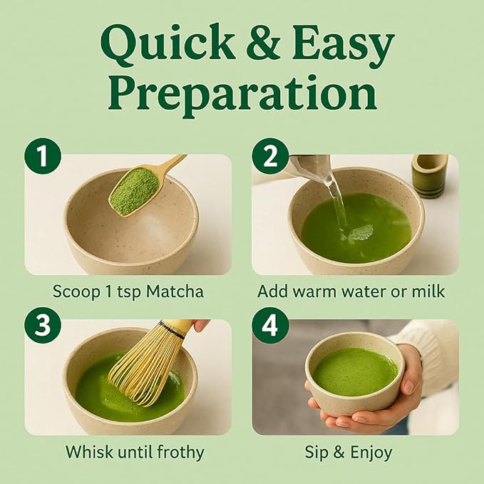 Herbal Cup Tea Organic Japanese Matcha (Matcha Green Tea, 4 Ounce (Pack of 1))