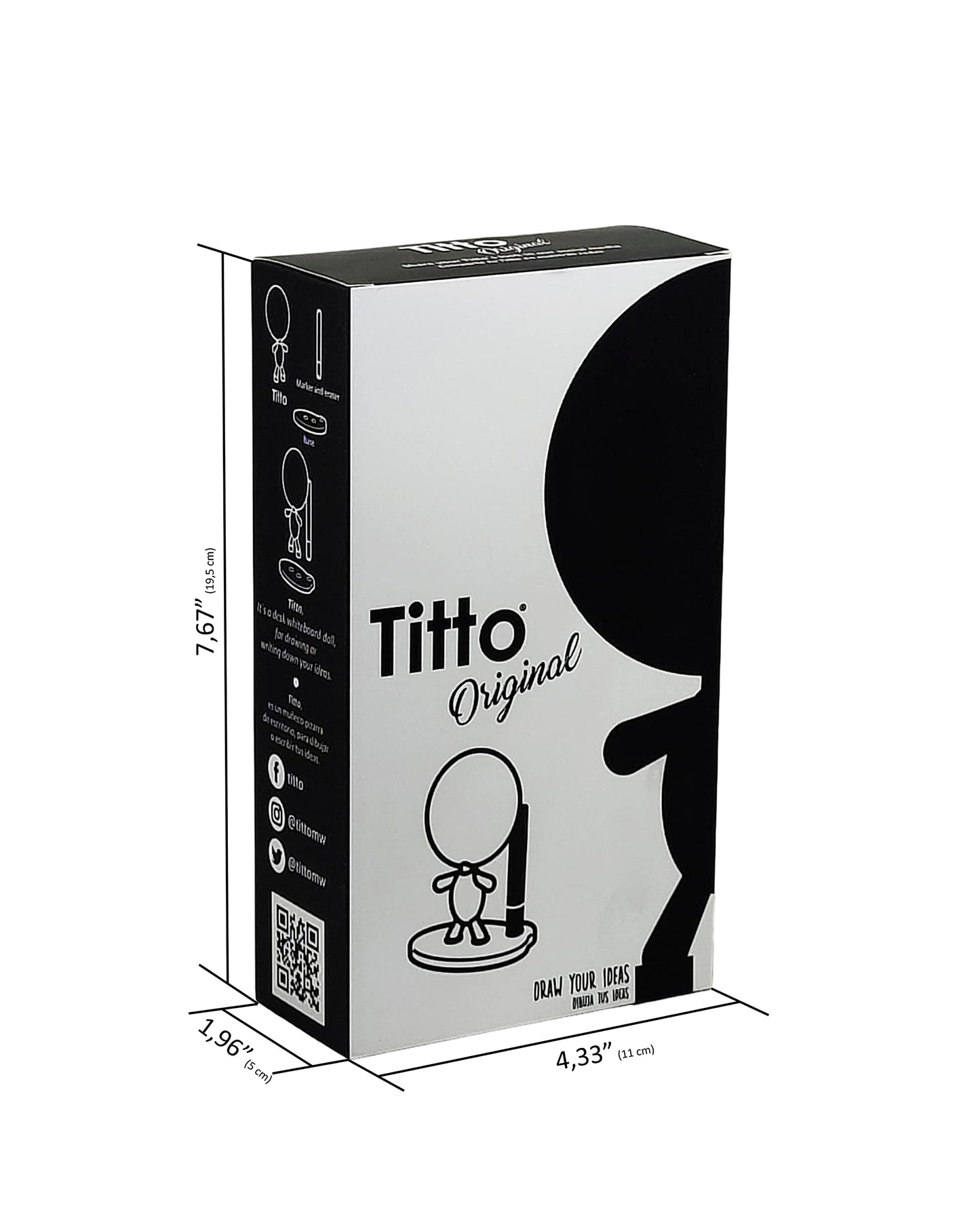 Best Office Gift - Orange Office Coworker Gifts - TITTO Original, Draw Your Ideas - Home & Office Decor Design - Ceramic Memo Pad - (Orange)