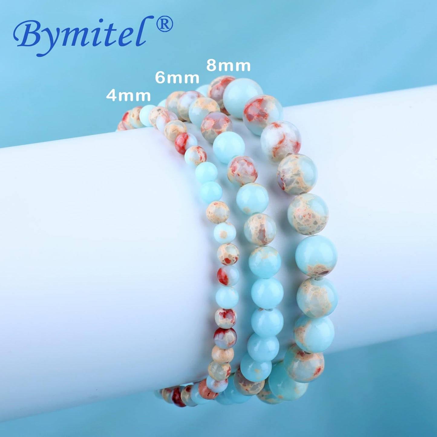 Bymitel 6mm Agalmatolite Jasper - Handmade Reiki Gemstone Stretch Bracelet, Natural Beauty & Spiritual Essence, Crystal Healing for Unisex Adults