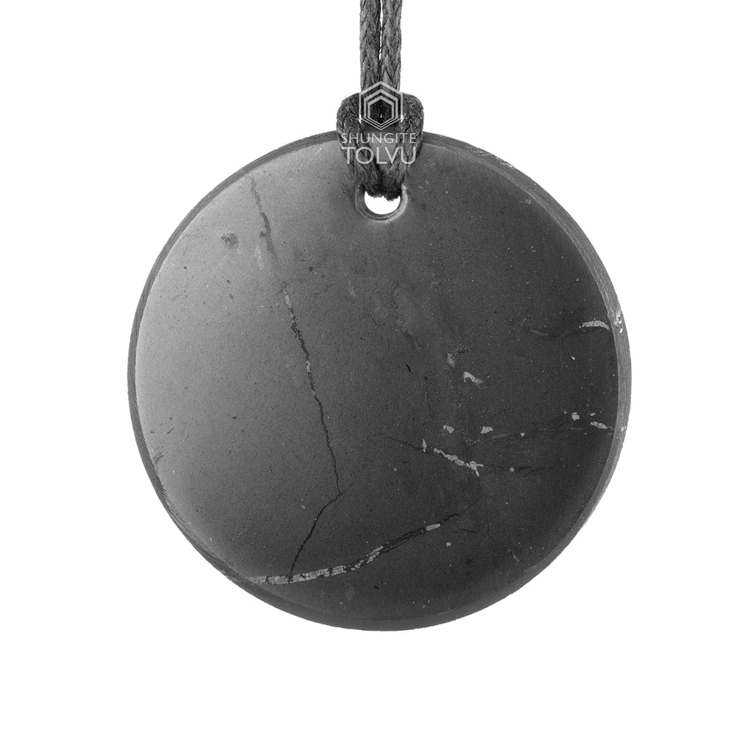 Shungite Pendant "Vitality" - Made of Authentic black Russian shungite stone - Handmade - TOLVU