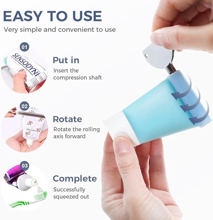 Toothpaste Squeezer, Metal Tube Squeezer Key Stainless Steel Toothpaste Roller Tube Wringer for Paint, Cream, Cosmetic and Hair Dye (12 PCS)