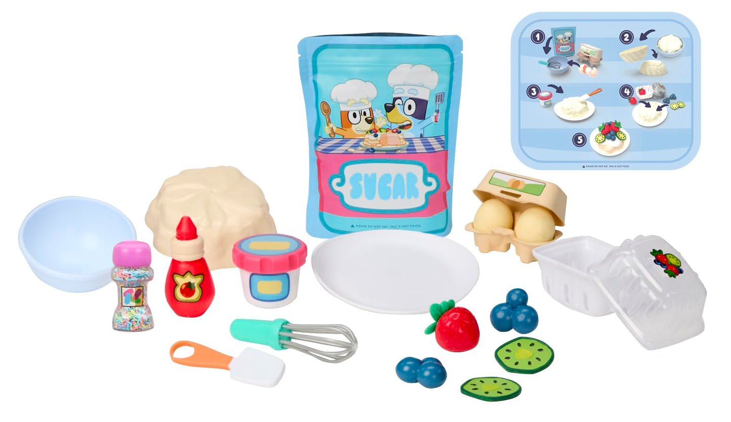 Little Tikes Creative Chefs Bluey Pavlova Kit with 15 Accessories, Pretend Play Cooking Set, for Boys and Girls Ages 3+ Years