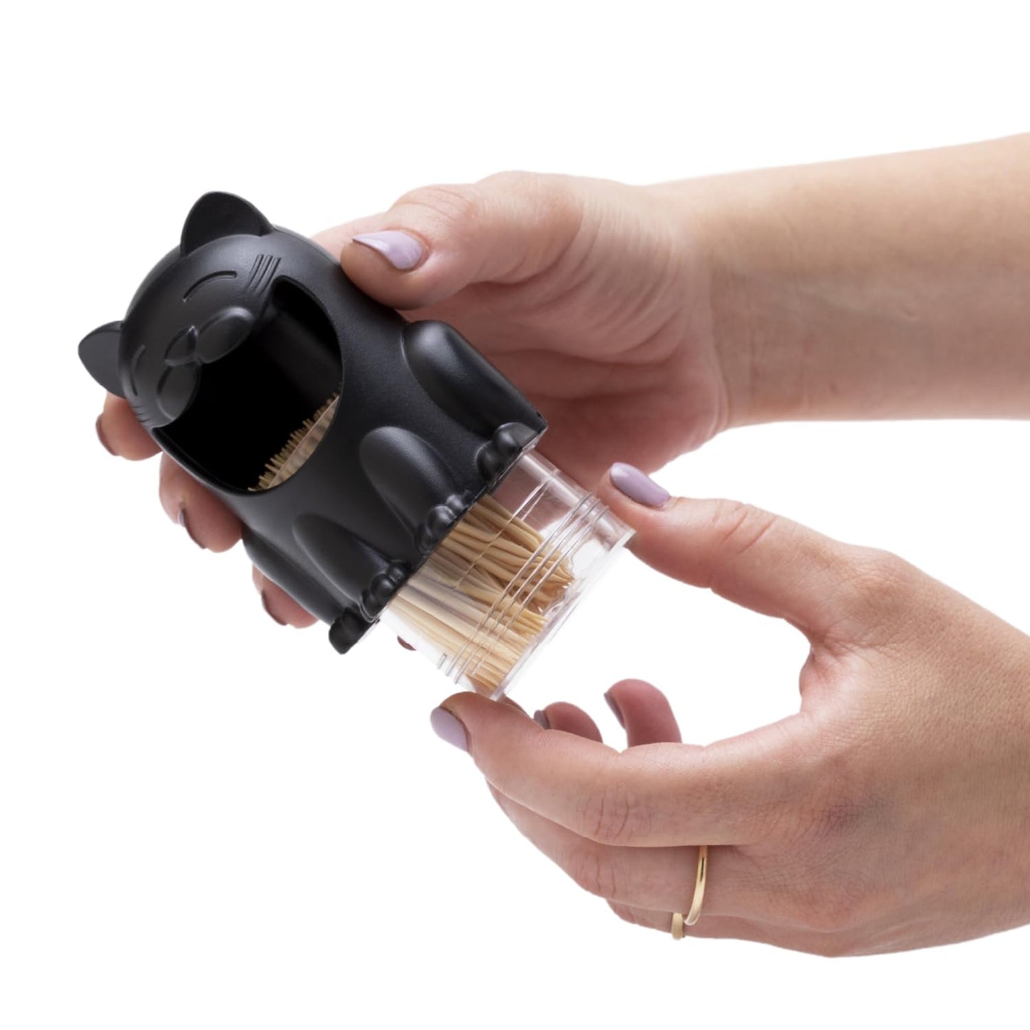 PELEG DESIGN Toothpick Holder - Playful Toothpick Dispenser, Fun and Decorative Plastic Toothpick Holder for Easy Access During Meals or Gatherings (Pickitty)