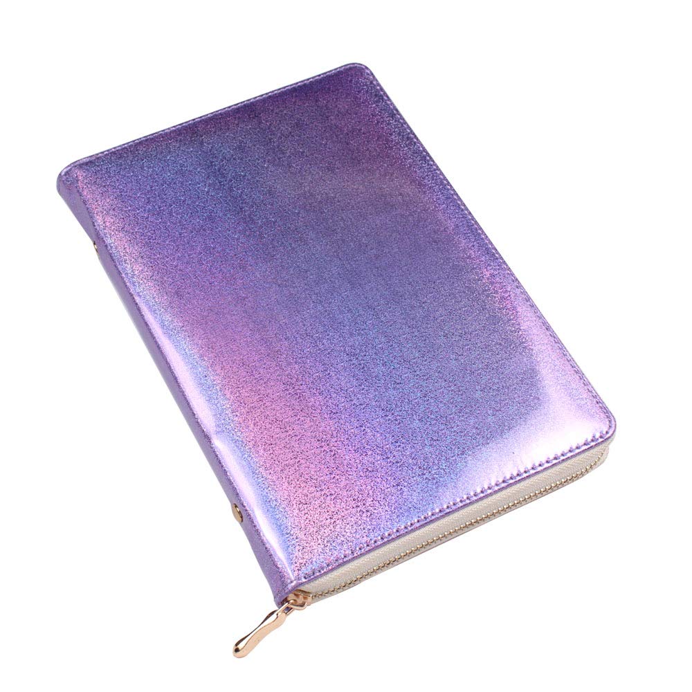 FingerAngel 72 Slots Holographic Nail Plates Holder Case Stamping Templates Organizer Square & Round Printing Molds Collection Manicure Tool Accessorie (Purple)