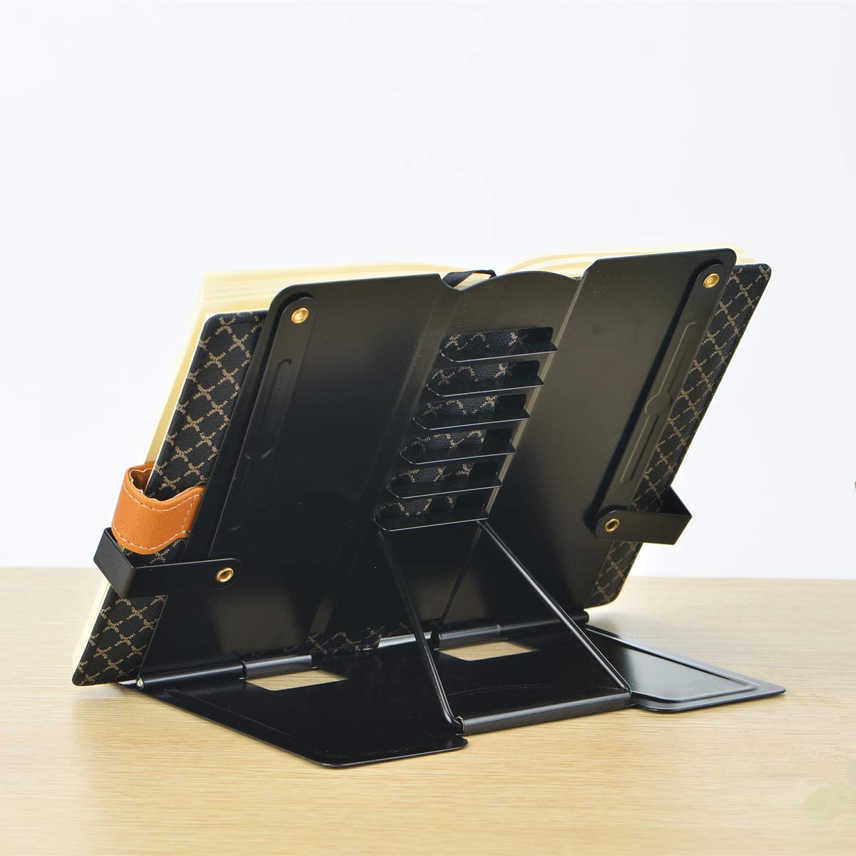 Citmage Desk Book Stand Document Holder Heavy Duty Metal Reading Stand Black for Book Magazine Menu iPad Music Score Speech Draft with 6 Adjustable Positions (Upgrade Edition)