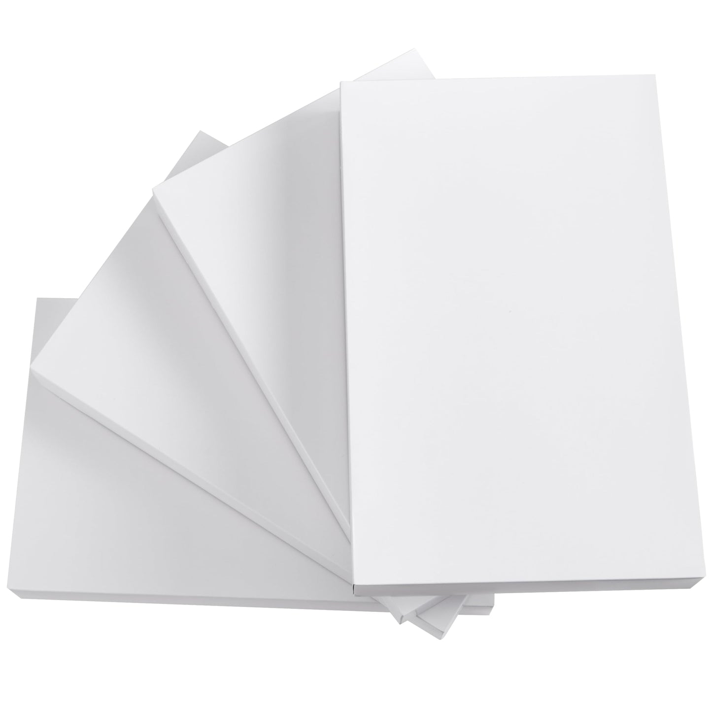 SUNCOLOR Large Gift Boxes With Lids, White Cardboard, 15 x 9.5 x 2 Inches, 12 Pack, for Clothes, Shirts, Presents, Clean & Elegant White Finish