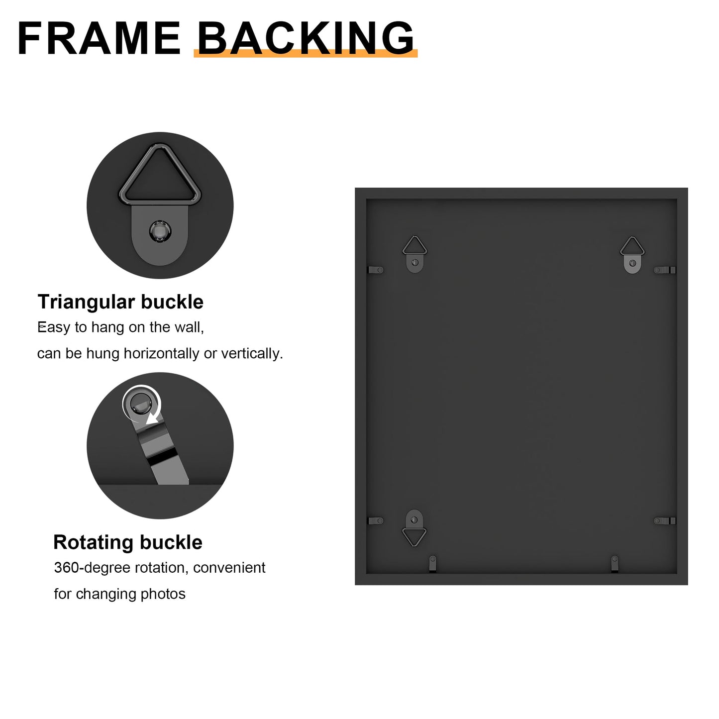iRahmen 4x6 Collage Picture Frame with Tempered Glass - Display Five 4 x 6 Photos, Wood Frames Home Decor Wall Mount, Black