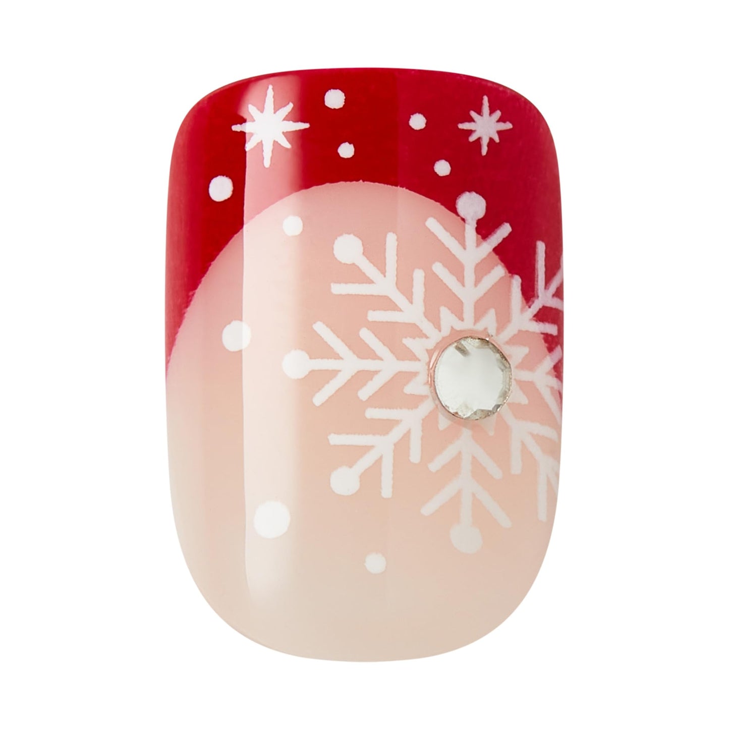 KISS imPRESS Holiday Press On Nails, ‘Santa Baby’, Red, Short Squoval, Improved Super Hold Adhesive, 30 Fake Nails, Prep Pad, Mini Nail File, & Manicure Stick