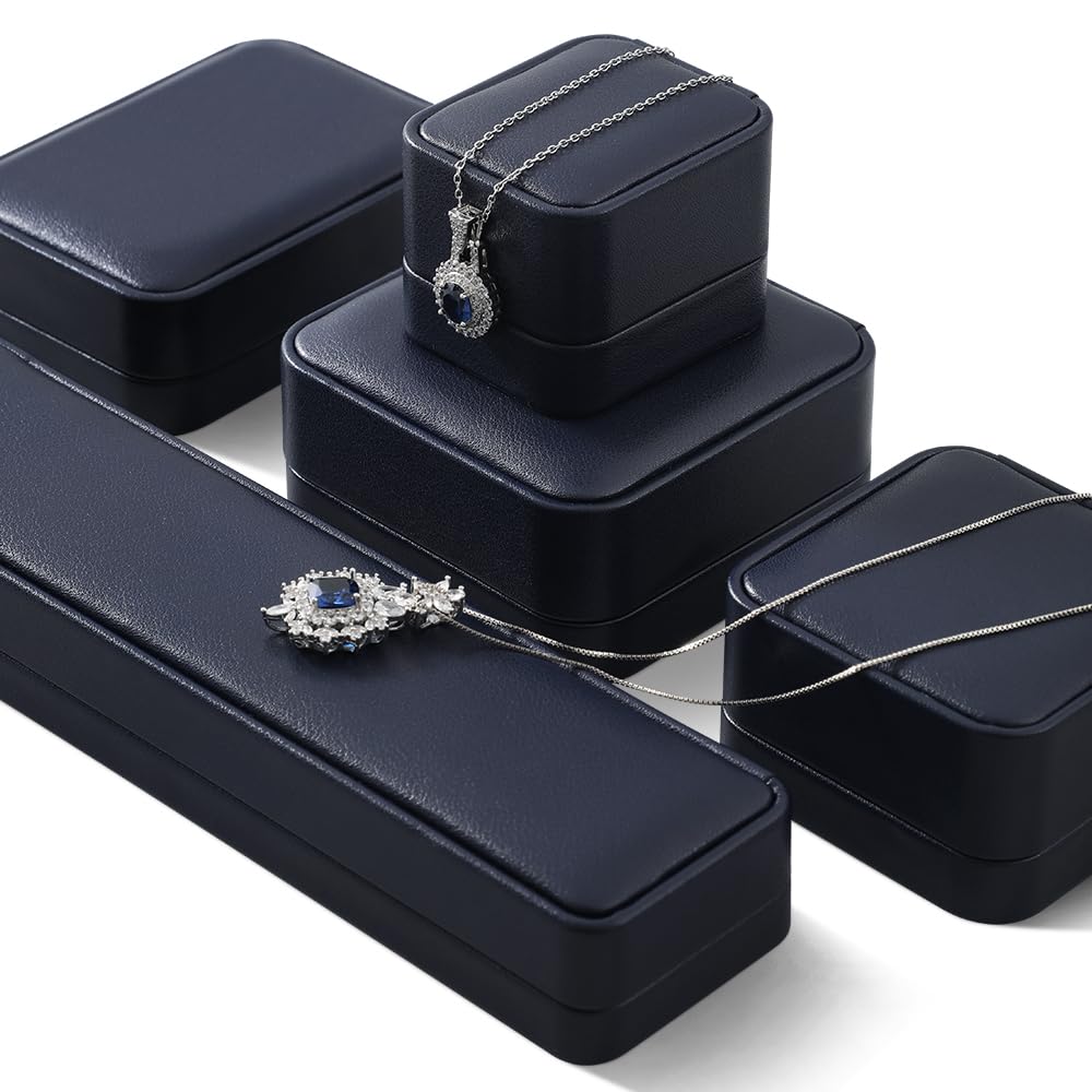 Yinbeini Bracelet Gift Box, Leather Gift Box For Men,Premium Small Gift Boxes,Luxury Bangle Box (Blue)