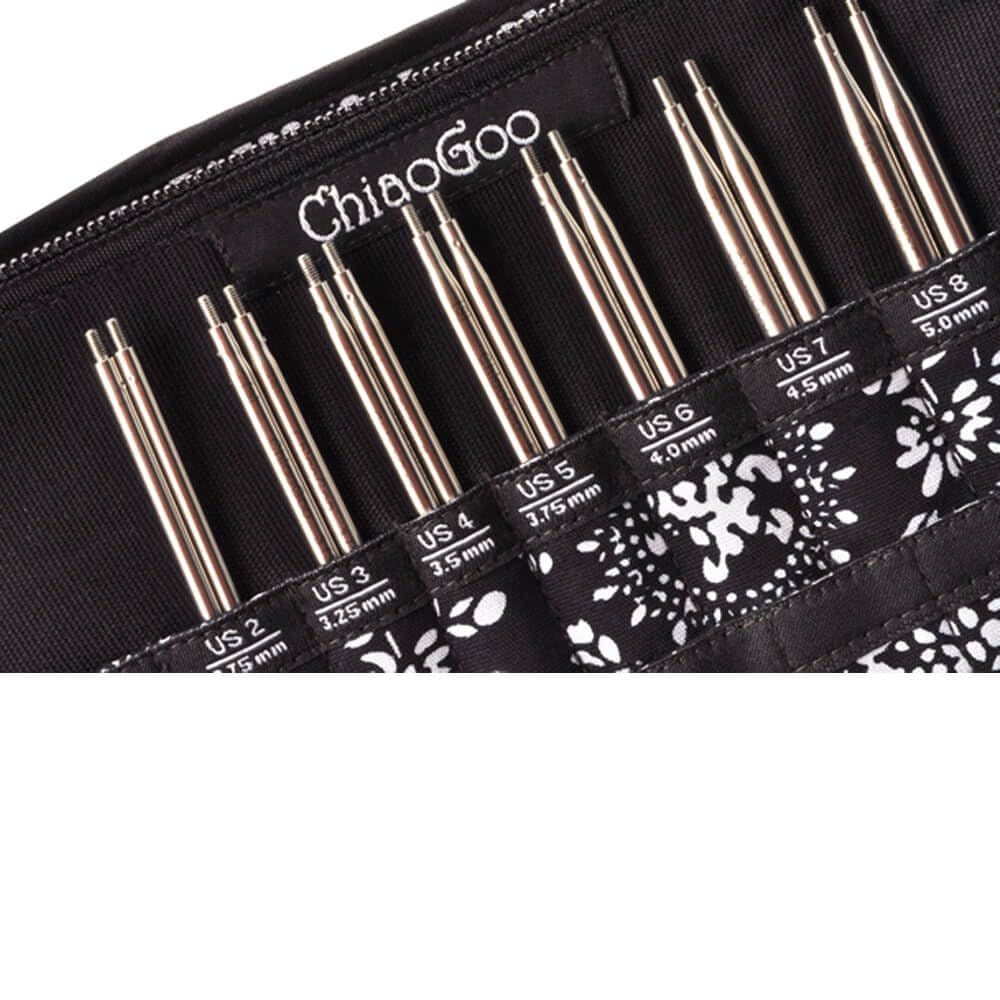ChiaoGoo 7500-S TWIST Red Lace Interchangeable Knitting Needle 5" Tip Set, Small