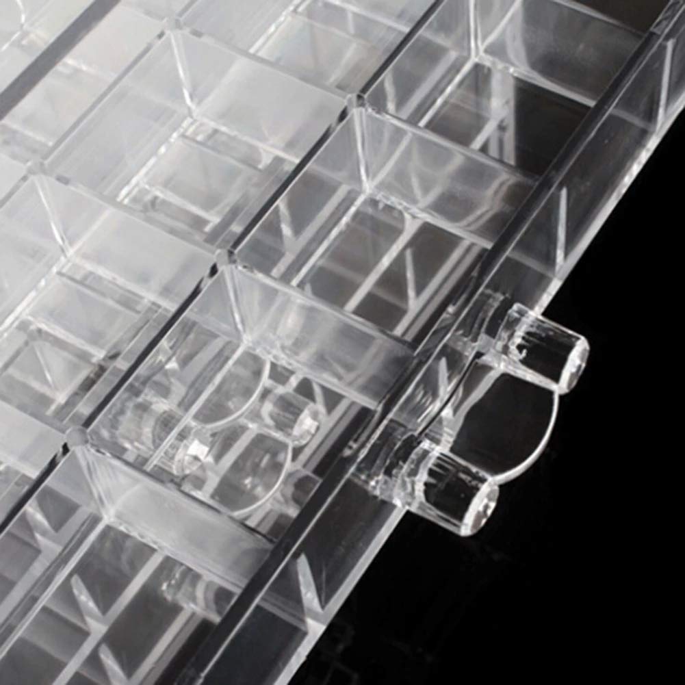 HOKY 120 Grids Transparent Acrylic Nail Display Organizer Makeup Jewelry Nail Art Cosmetic Display Rack Drawer Boxes Organizers