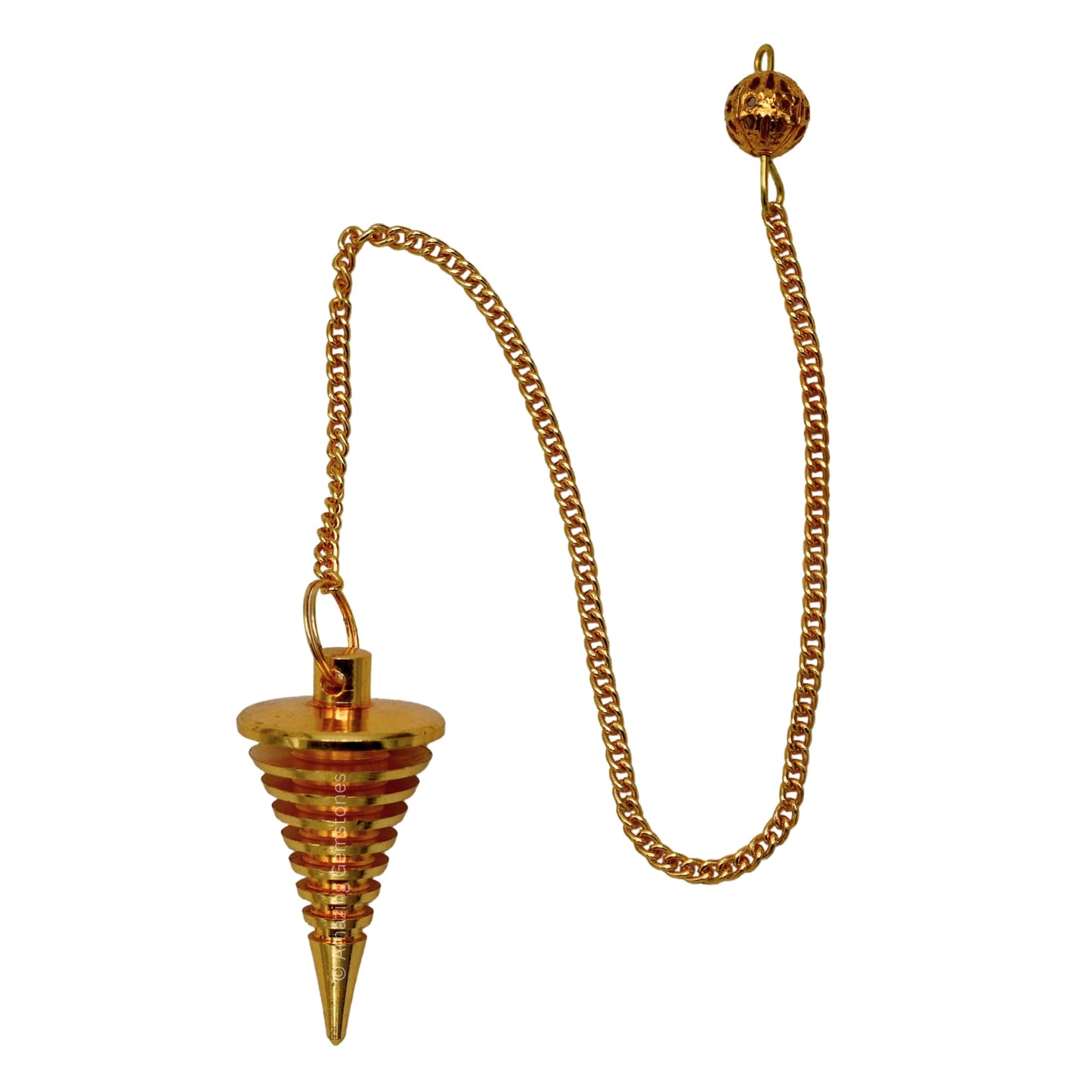 Amazing Gemstone Healing Metal Pendulums for Divination, Gold Vertical Hard Coil Steel Copper Pendulum High Energy Pendulo de Bronce Pendulos de Mesa MP40