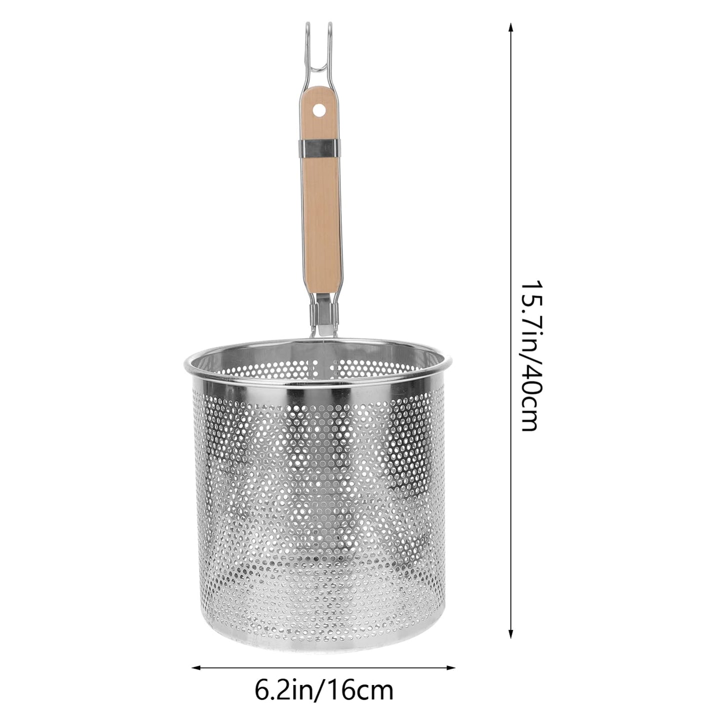 1pc Stainless Steel Filter Spoon Handle Colander Practical Cookware Strainer Kitchen Cookware Noodle Colander Stainless Steel Cooking Tool Kitchen Supply