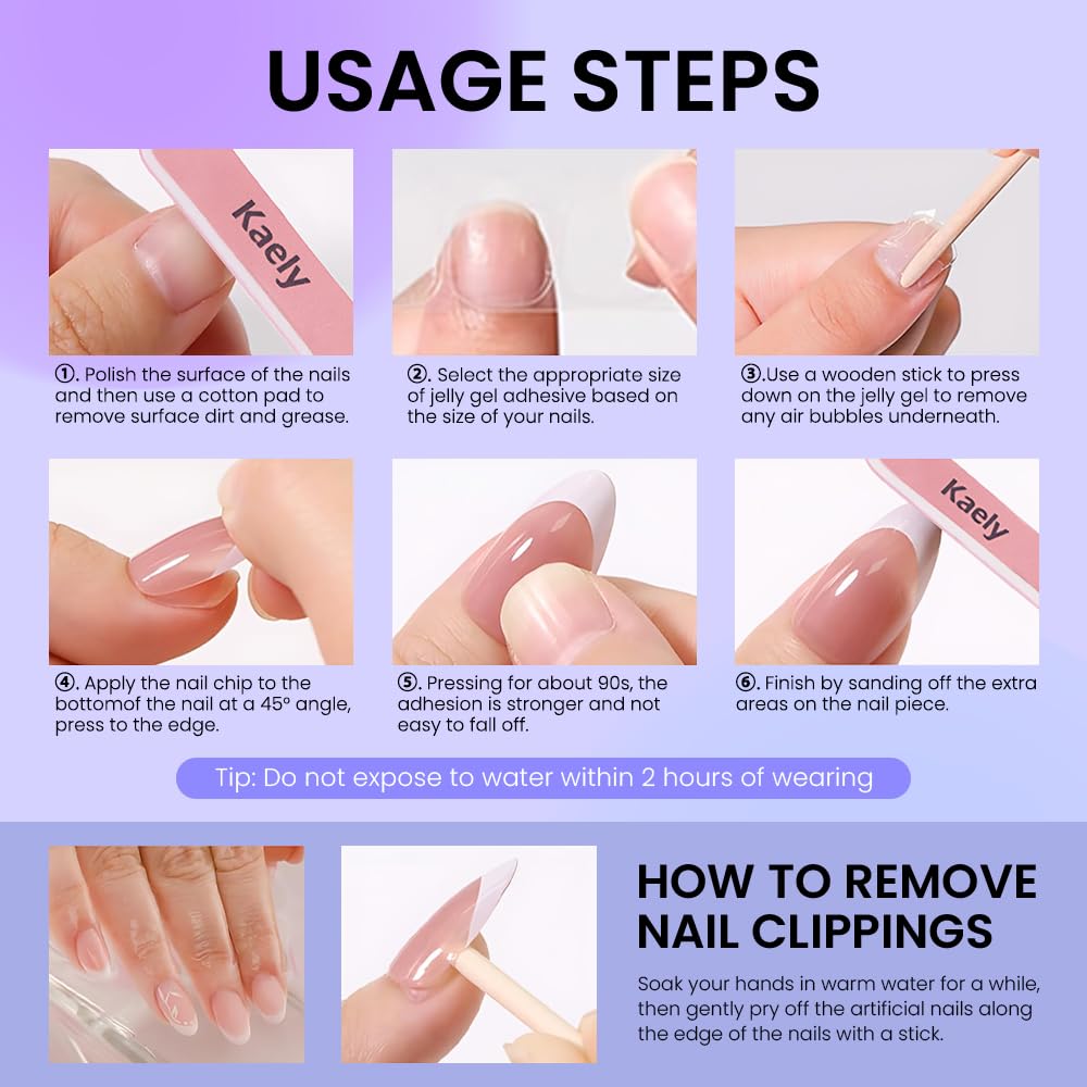 evpct Nude Pink 3D Press on Nails Short Almond No Glue with Wave Pearl Design, 3D Wave Tip Stick on Nail for Women Gift, Reusable Full Cover Soft Press on Fake Nail Perfectly Fit with Diamond Design