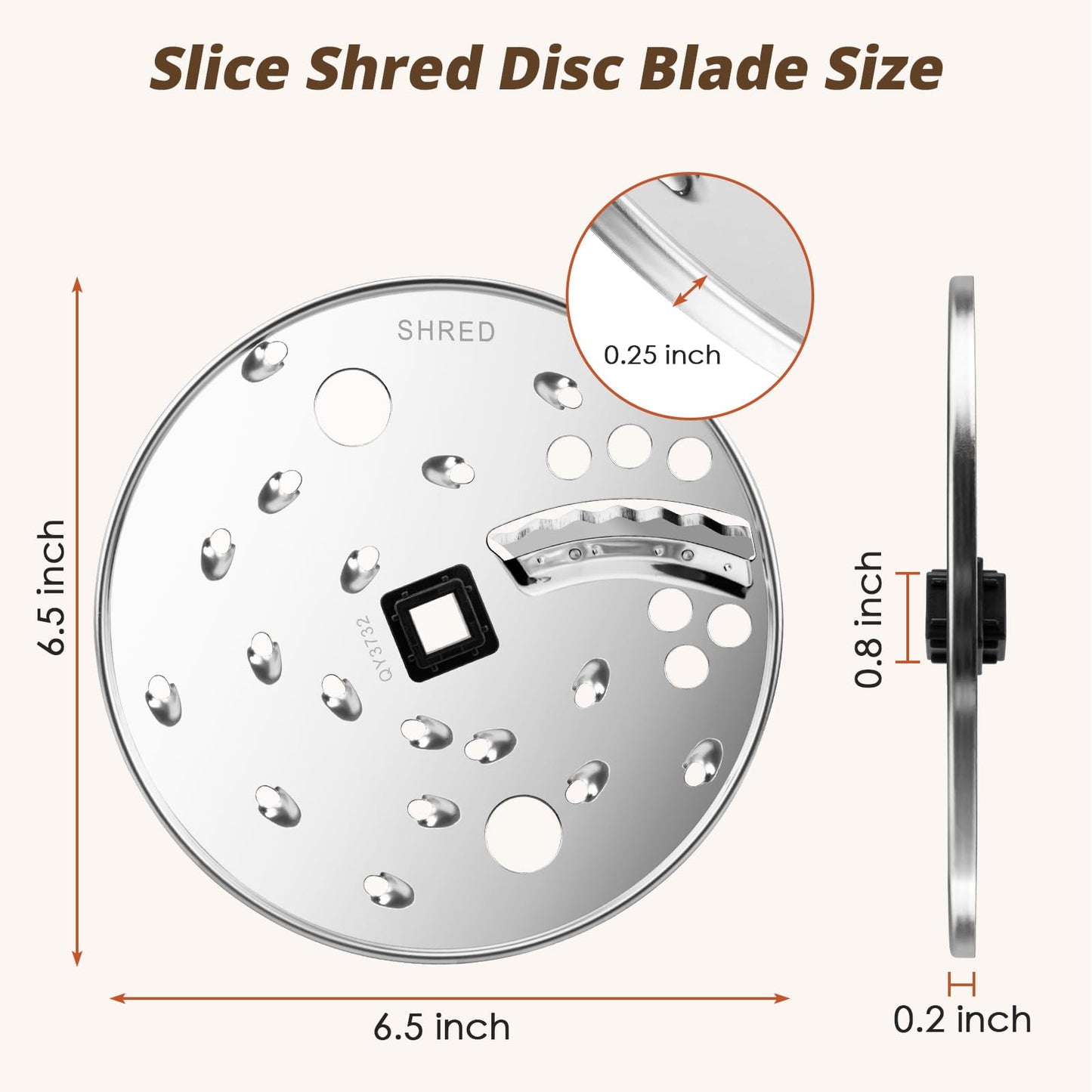Food Processor Slice/Shred Disc Blade Replacement for Hamilton Beach Food Processor Blade 70730 70740 70670 70760
