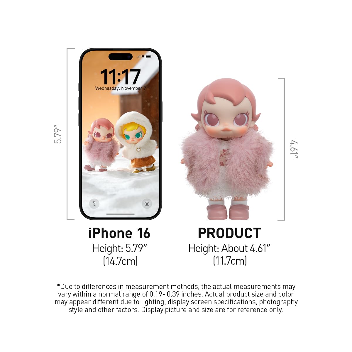 POP MART Baby Molly Winter Fit Check Series-Vinyl Plush Pendant Blind Box Figures, Collectible Toys Home Decorations, Holiday Birthday Gifts for Girls and Boys, Whole Set