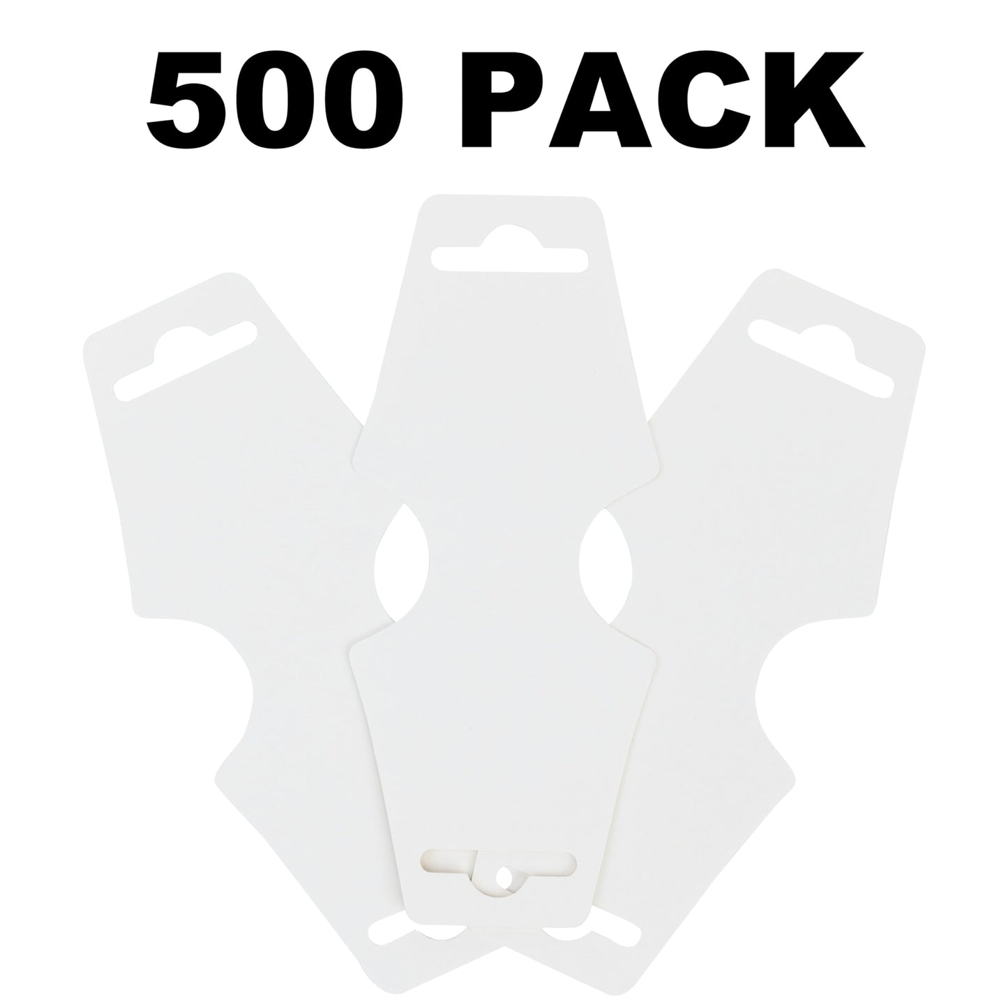 【500 Pack 】 Necklace and Jewelry Display Cards for Bracelets and Chokers- Easy and Simple for Displaying Your Jewelries - Bulk 500 Pack White