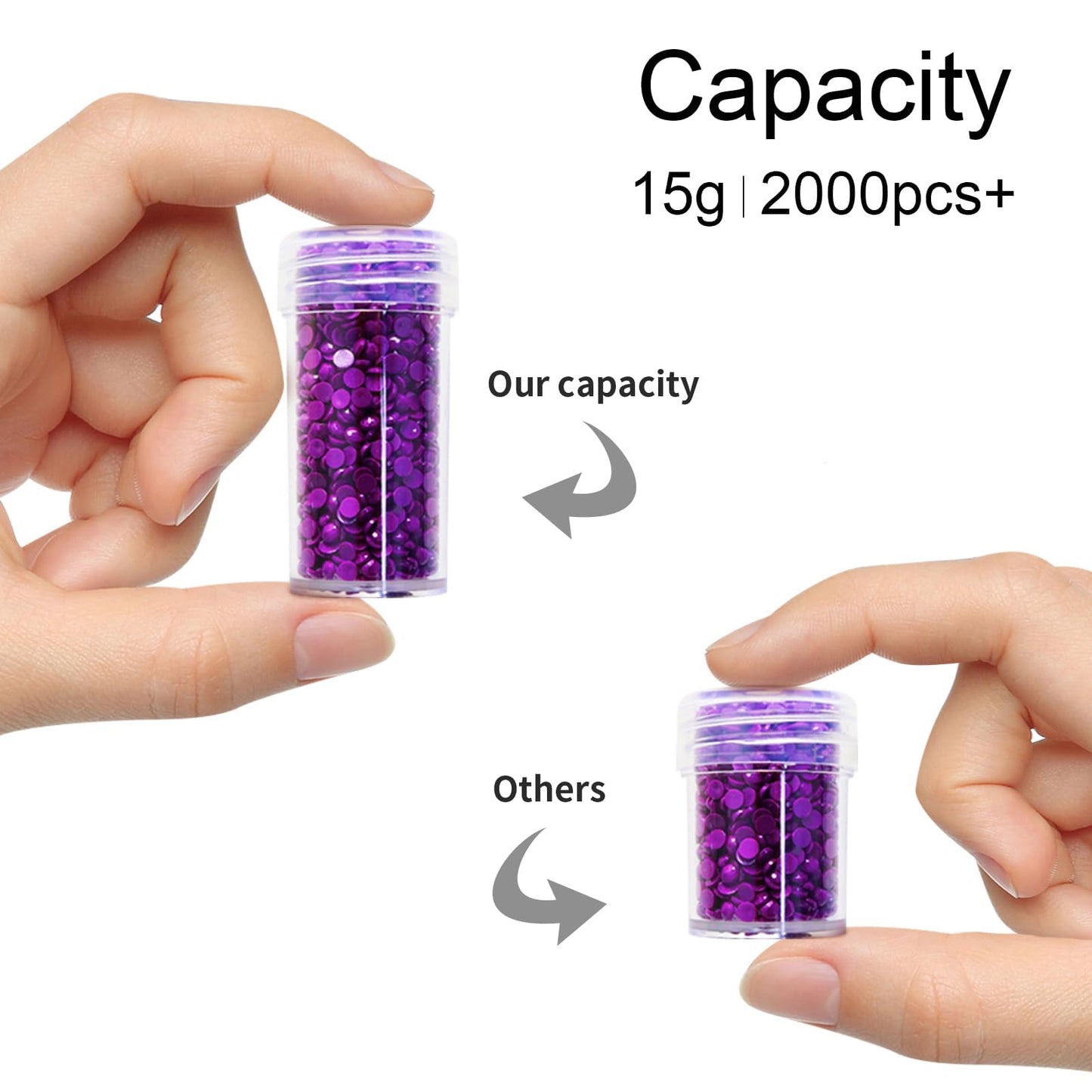 CAIOVSE Diamond Painting Storage Containers, 240 Slots Diamond Painting Accessories Kits Diamond Art Accessories and Tools for Craft Jewelry Rhinestones Bead Organizer (Purple)
