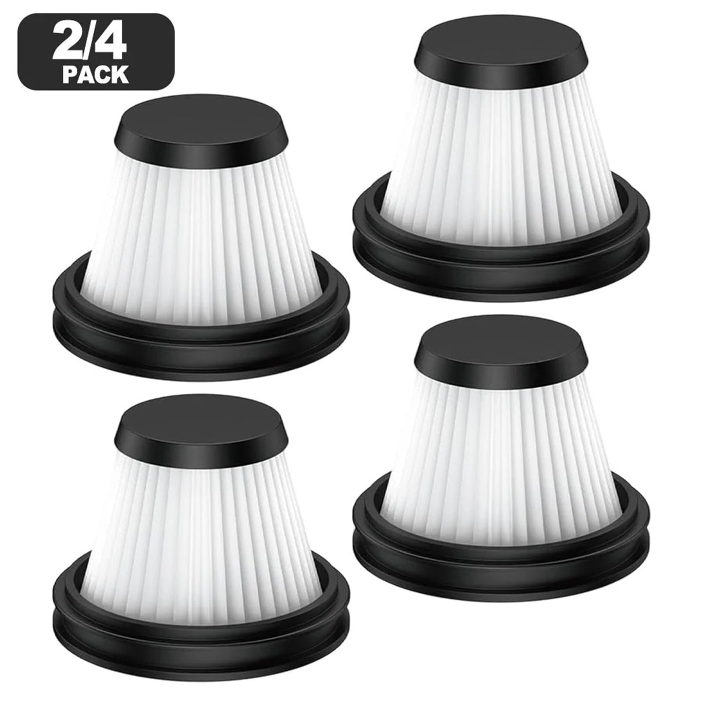 Reliable Daily Use 2/4pcs Filter Kit Car Vacuum Cleaner Filter,Compatible with Baseus A5/A5air Car 16000pa Vacuum Cleaner Household Cleaning Parts(2 PACK)
