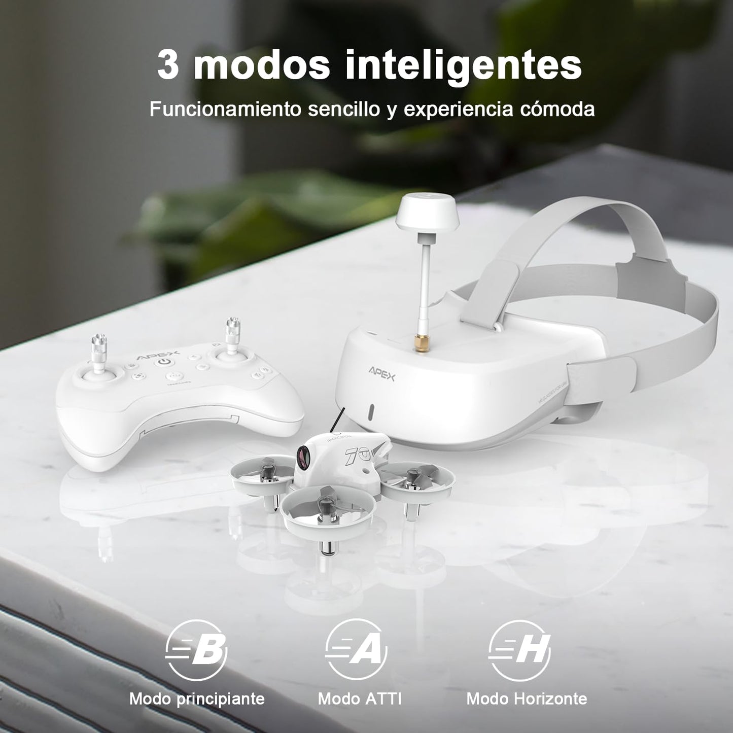 APEX FPV Drone Kit,FPV Goggles,First-person view drone,FPV Racing Drone for Beginners,Low-Latency 5.8G Transmission, Drop-Resistant,VR70-2.0