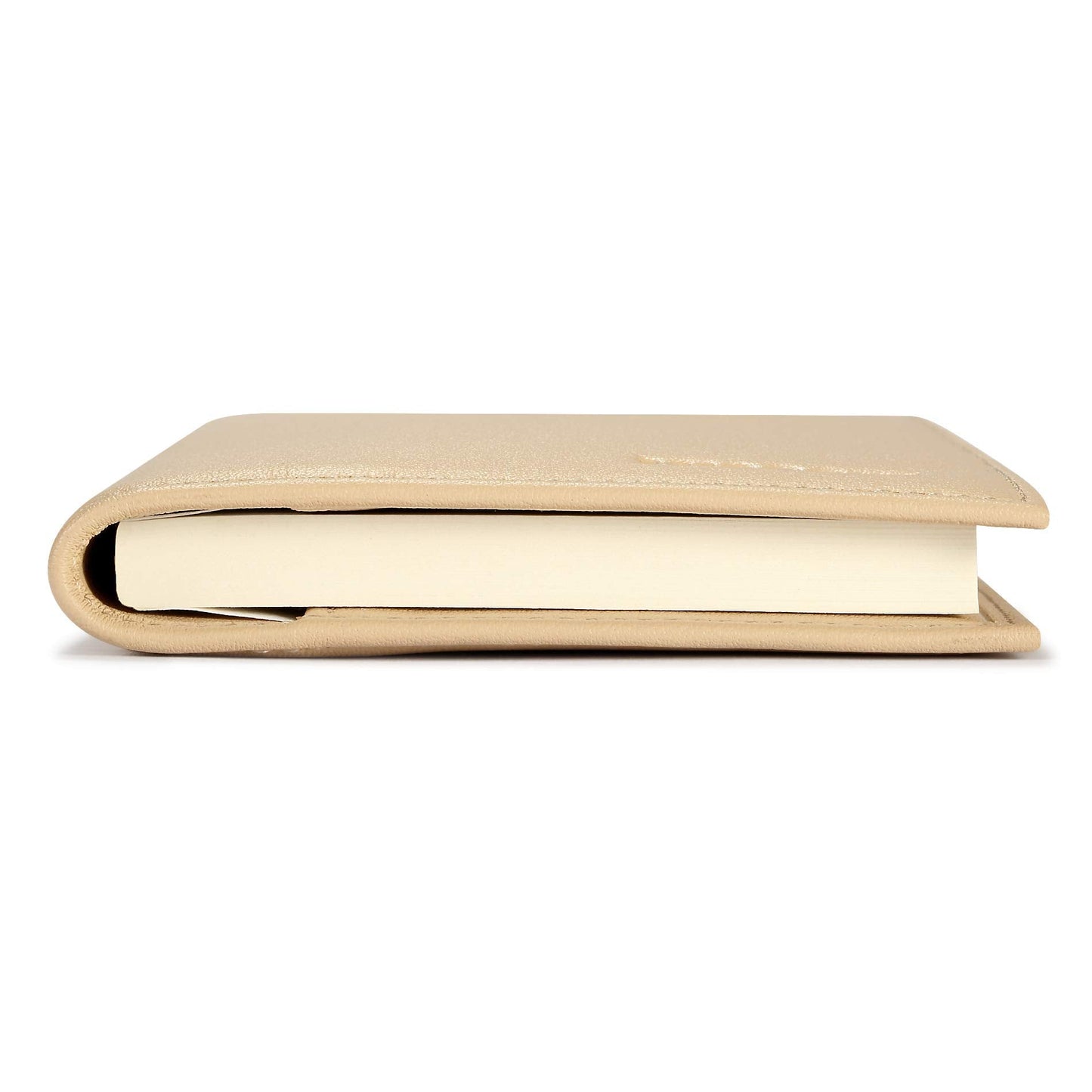 HISCOW Minimalist Checkbook Cover - Full Grain Leather (Premium Apricot)