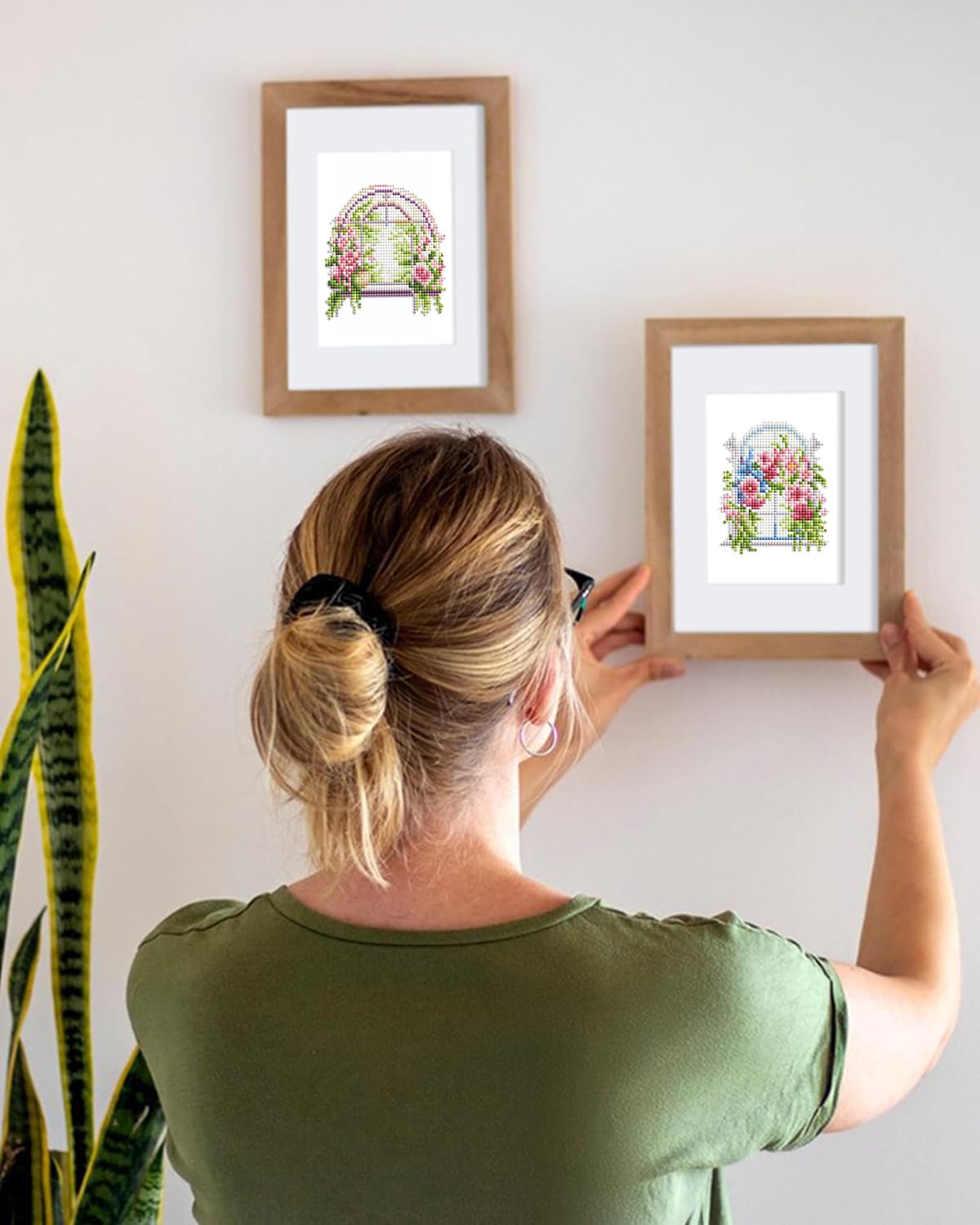 PeakLuv 12 Pcs Small Diamond Art Kits, Floral Window Mini Diamond Painting Kits for Adults, 5D DIY Square Drill Diamond Dots, Quickly Finishable Flowers Gem Art for Home Wall Desktop Decor, 6X7in