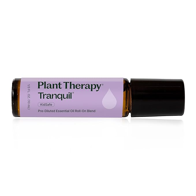 Plant Therapy Tranquil Essential Oil Blend 100% Pure, Pre-Diluted Roll-On, Natural Aromatherapy, Therapeutic Grade 10 mL (1/3 oz)