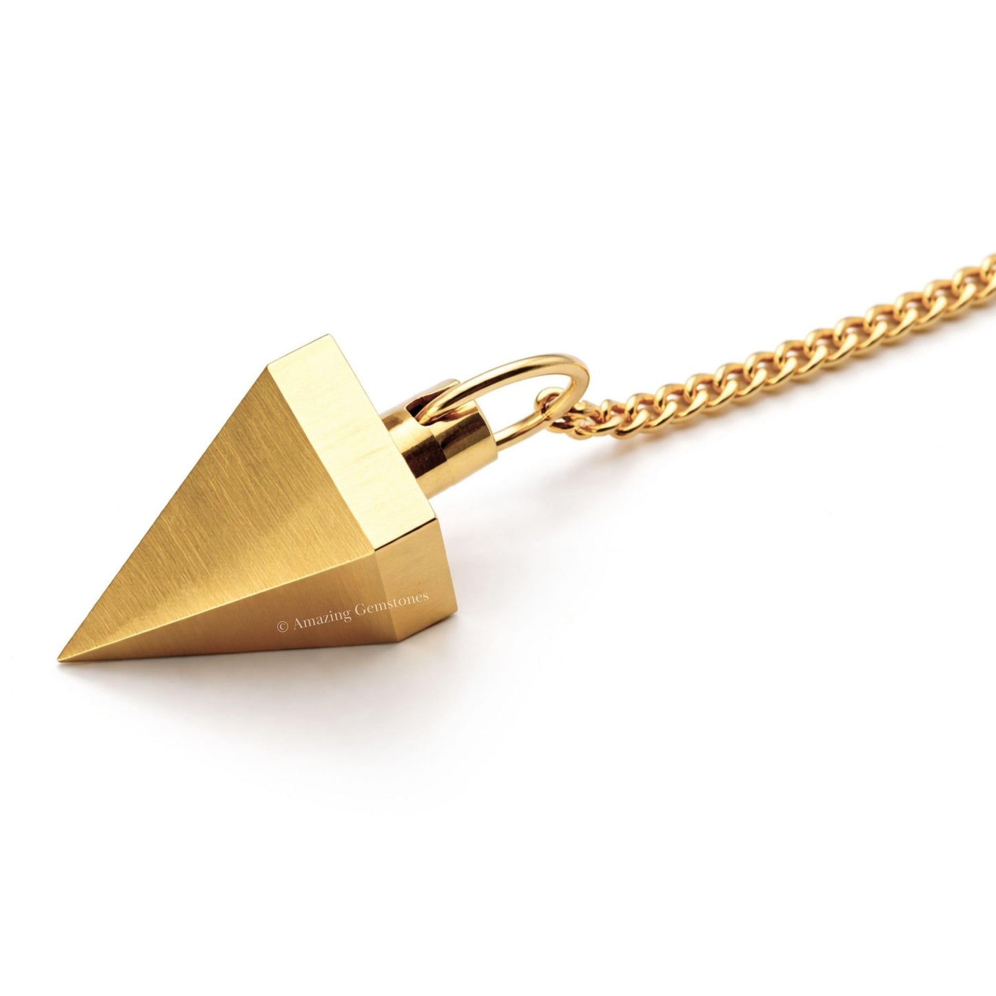 Amazing Gemstone Healing Metal Pendulums for Divination, Gold Small Cone Steel Copper Pendulum High Energy Pendulo de Bronce Pendulos de Mesa MP120
