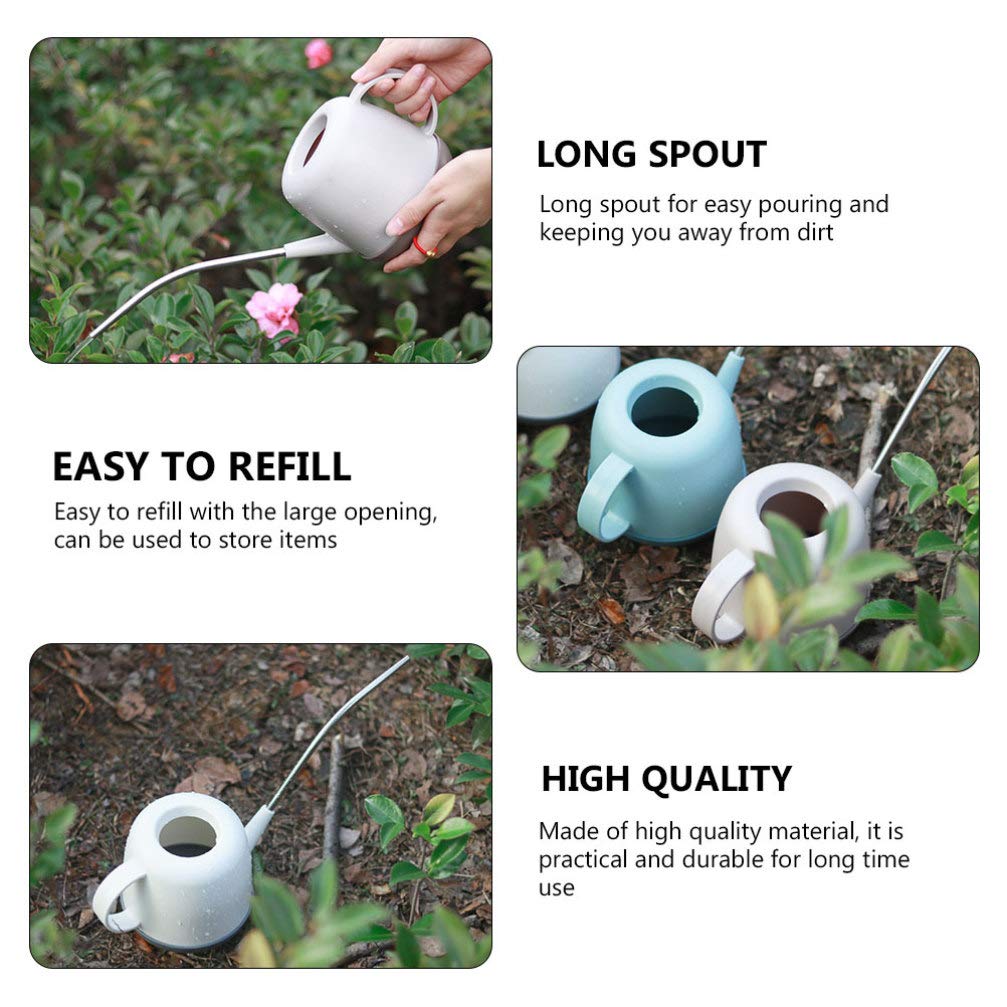 DOITOOL Gardening Watering can with Long Spout 14.17In Lightweight Outdoor Plant Watering Pot Ergonomic Handle Easy Refill Durable Watering Kettle for Lawn and Garden