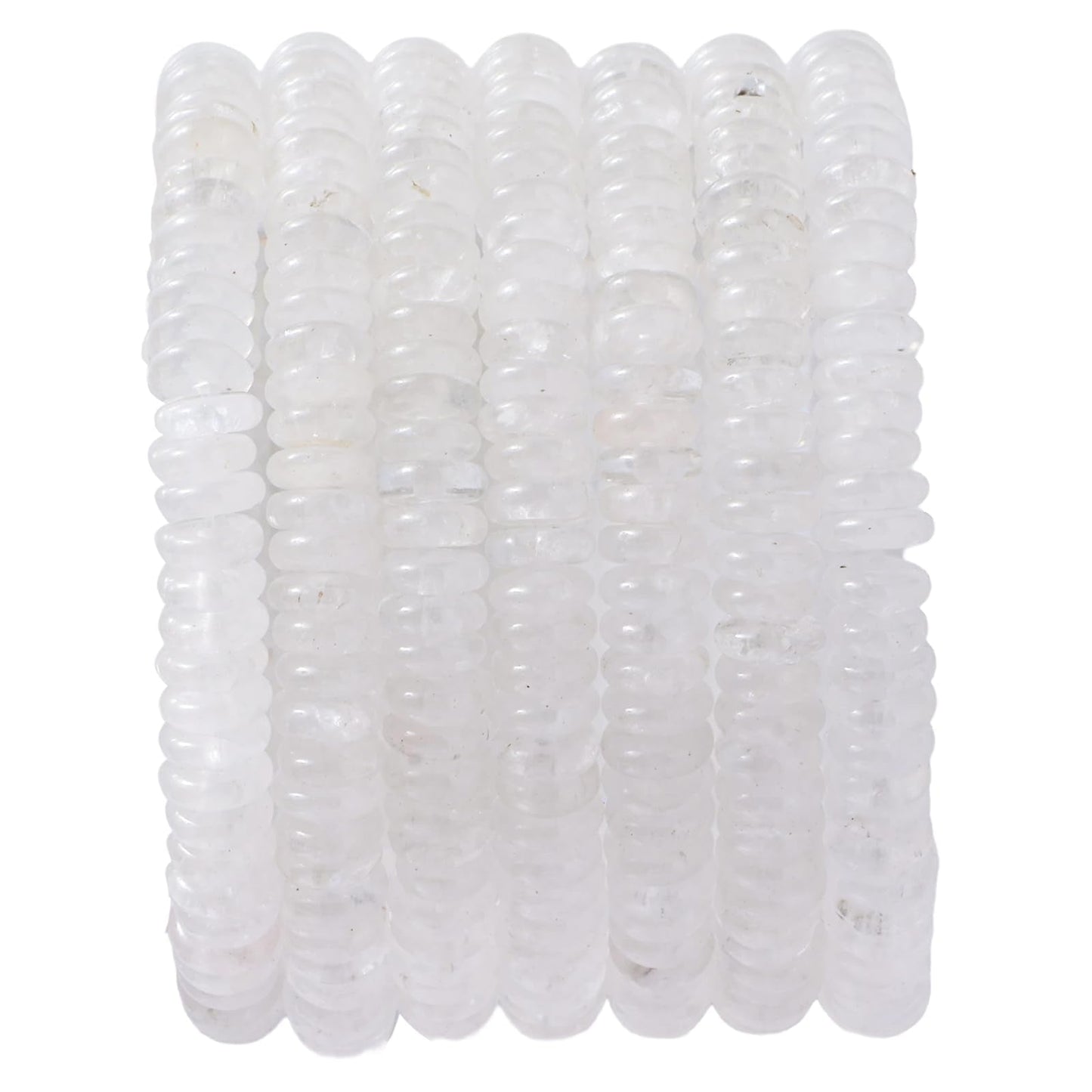 Natural White Crystal Disk Stone Spacer Beads 6x2mm 38cm/str Flat Rondelle Loose Semi Gemstone Caps for Making Bracelets Necklace