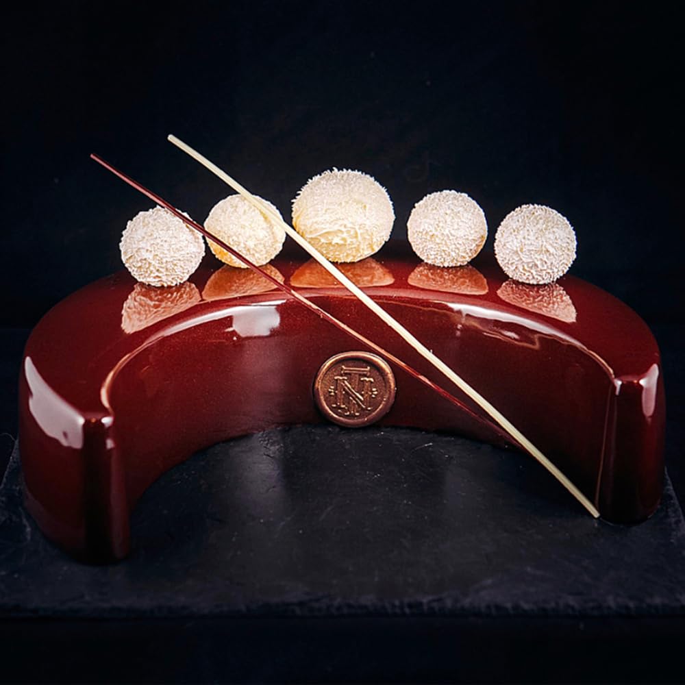 EchoDone Crescent Moon Shape Silicone Cake Pan, Moonlight Sonata Mousse Cake Bread Pizza Baking Mold Kitchen Bakeware Tools