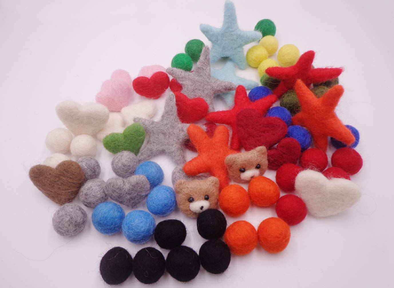 Felt Wool Beads Balls Pom Pom Handmade DIY for Craft Dream Catcher Pompom Home Decor Nursery Party Props (ArmyGreen 20mm 30pcs)