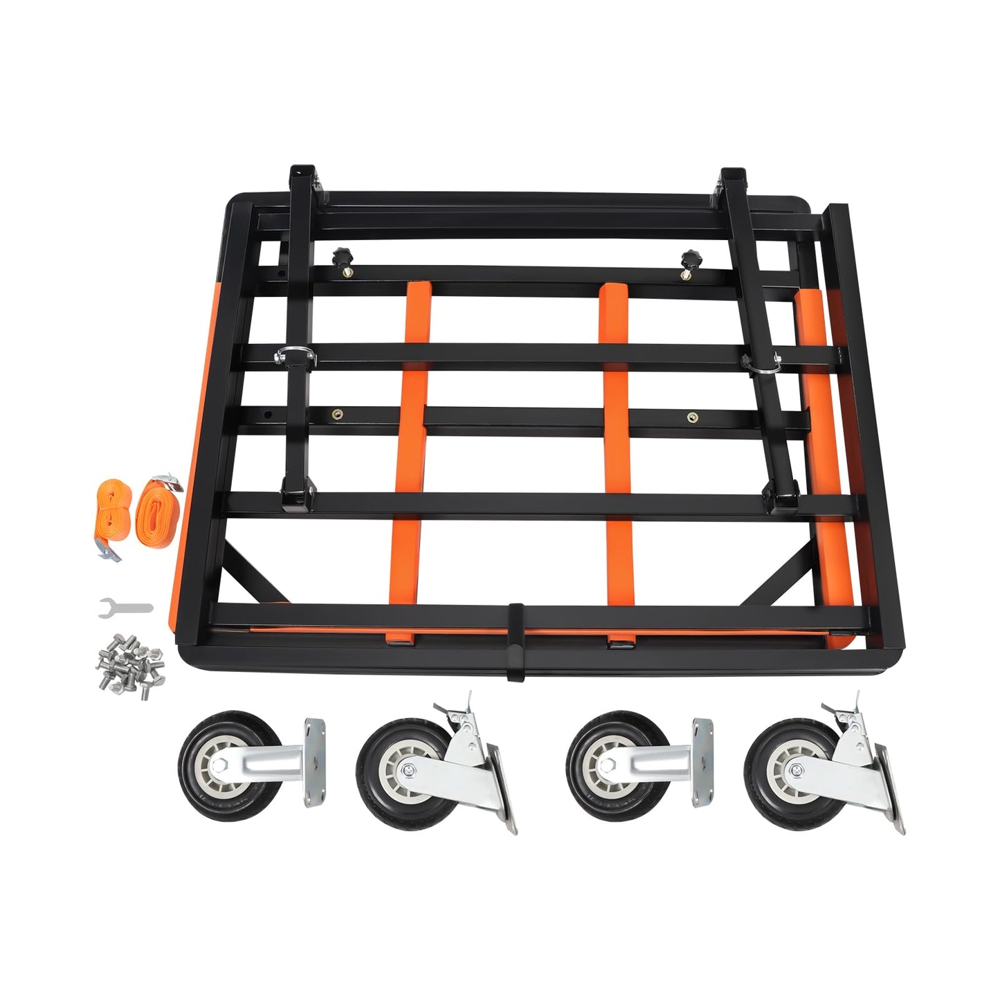 FXEIPOL Folding Drywall Cart 997.9Kg/2200Lbs Panel Cart Portable Panel Truck Cart with 2 Bundle Straps Drywall Dolly for Home, Warehouse, Workplace
