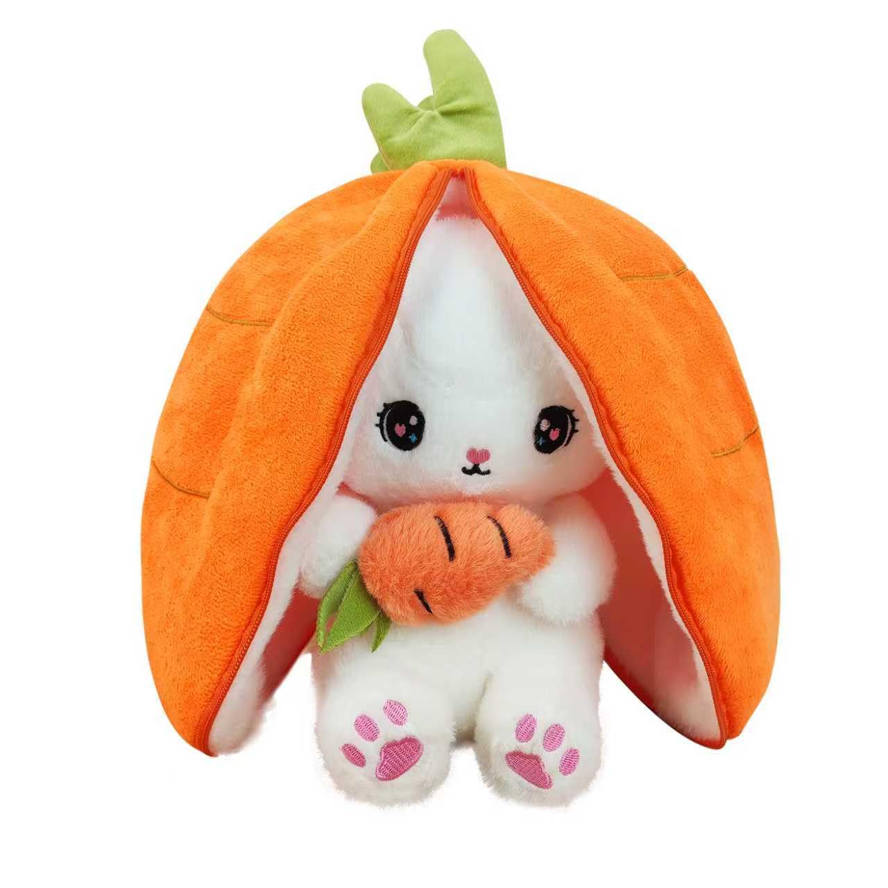 YUMEYA Bunny Stuffed Animal Reversible Toy Cute Stuffy Transformed Rabbit